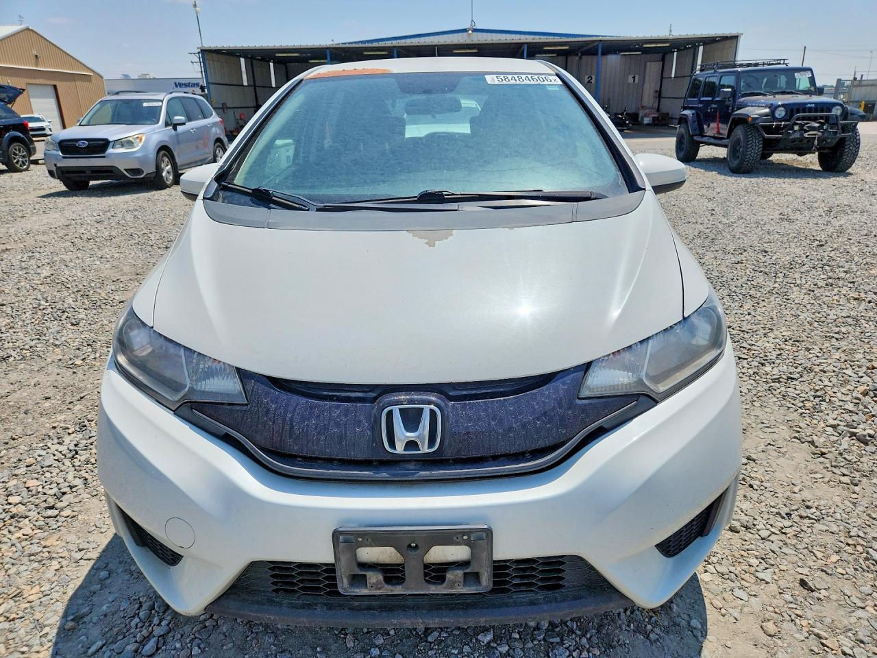 2015 Honda Fit Lx White vin: 3HGGK5H51FM722302