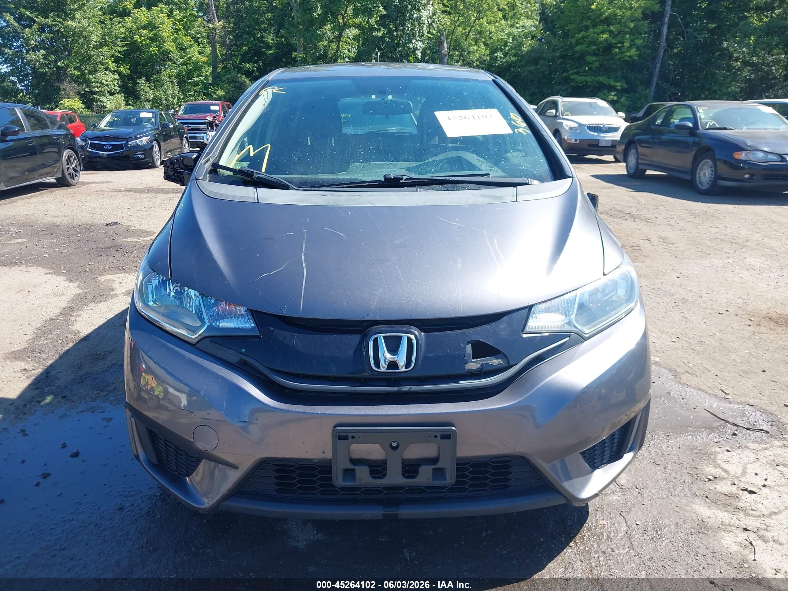 2015 Honda Fit Lx Gray vin: 3HGGK5H51FM733297