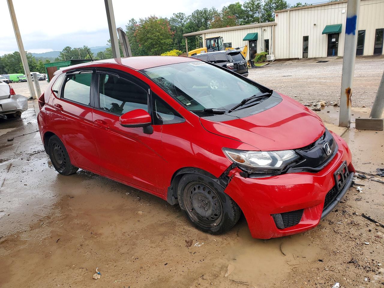 2015 Honda Fit Lx Red vin: 3HGGK5H51FM769541