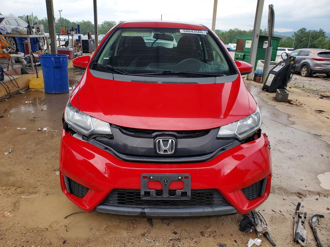 2015 Honda Fit Lx Red vin: 3HGGK5H51FM769541