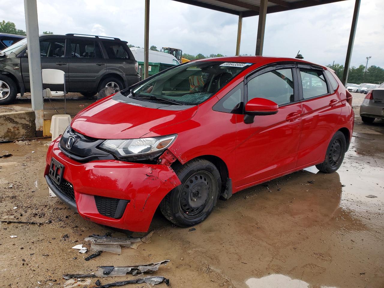 2015 Honda Fit Lx Red vin: 3HGGK5H51FM769541