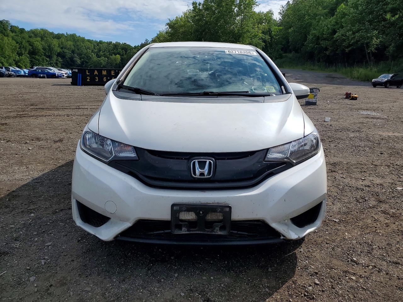 2015 Honda Fit Lx White vin: 3HGGK5H51FM773377