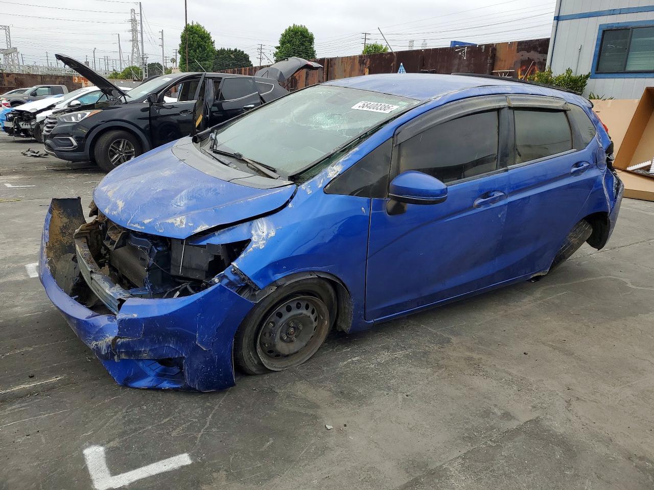 2015 Honda Fit Lx Blue vin: 3HGGK5H51FM778367