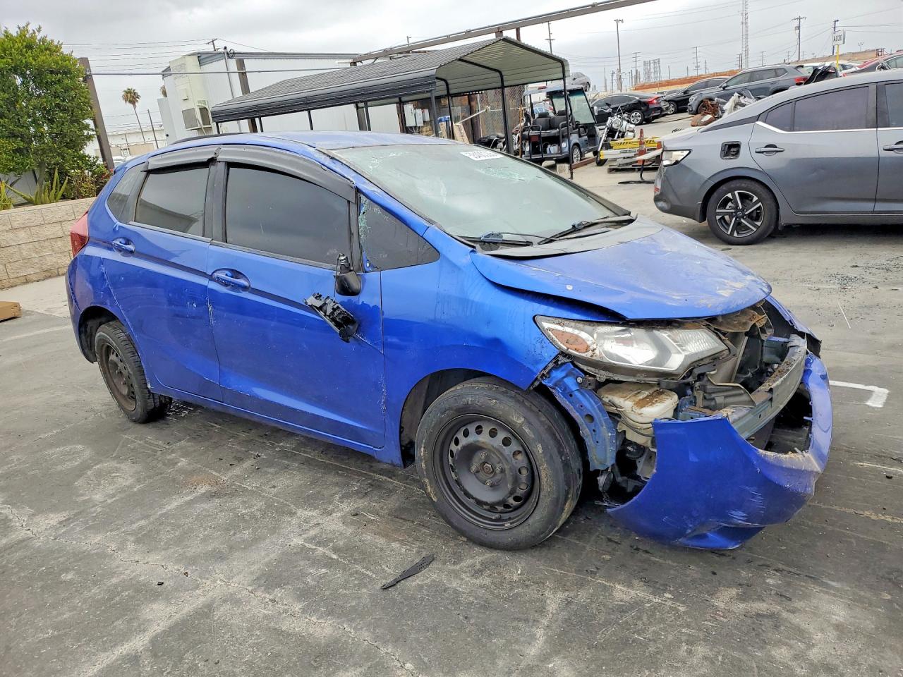 2015 Honda Fit Lx Blue vin: 3HGGK5H51FM778367