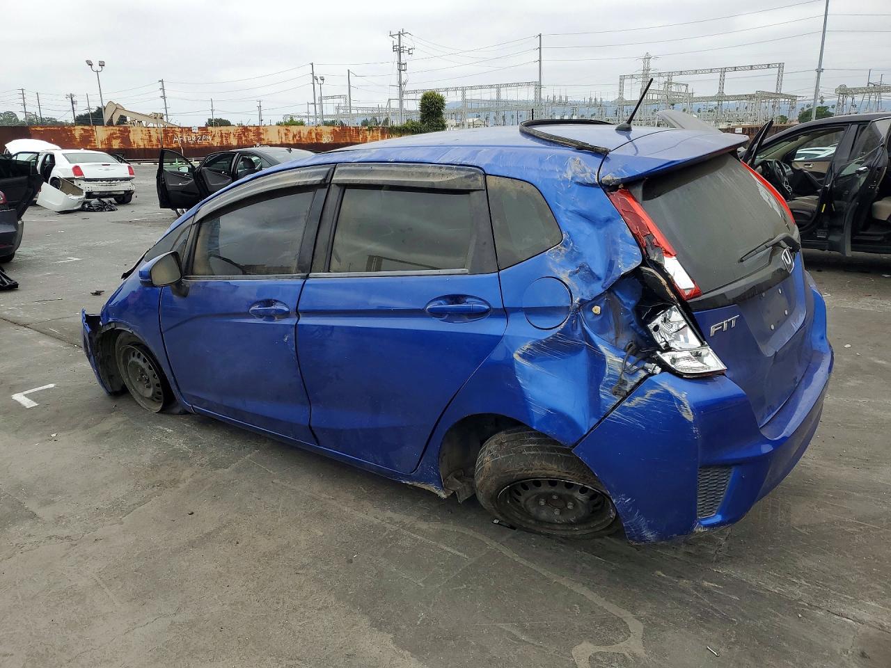 2015 Honda Fit Lx Blue vin: 3HGGK5H51FM778367
