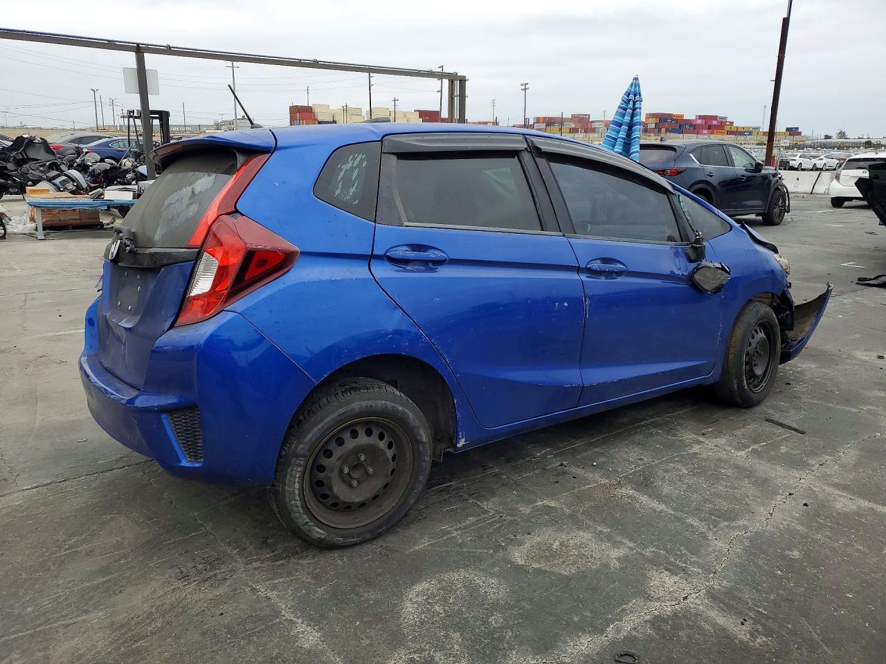 2015 Honda Fit Lx Blue vin: 3HGGK5H51FM778367