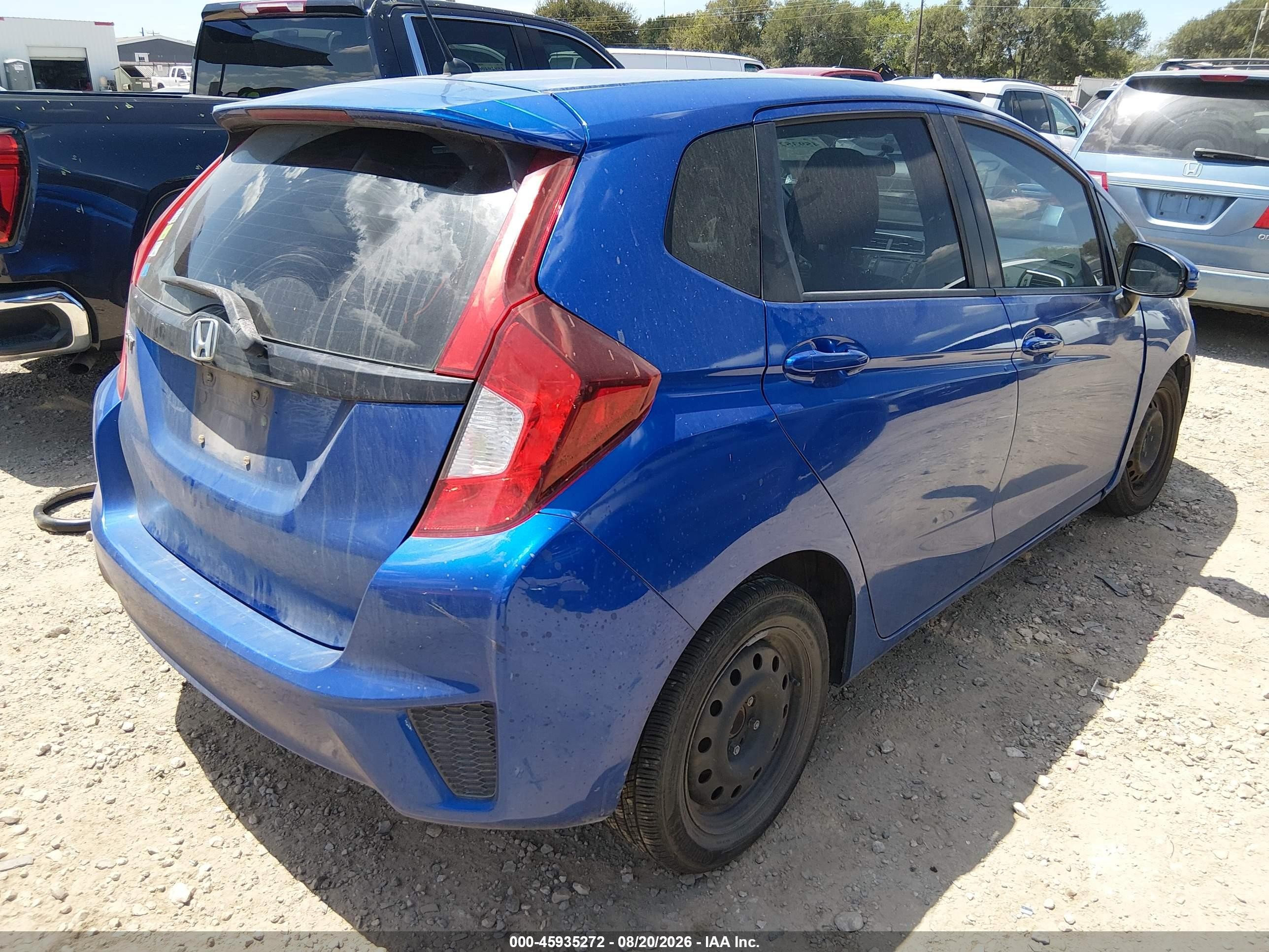 2015 Honda Fit Lx Blue vin: 3HGGK5H51FM780393