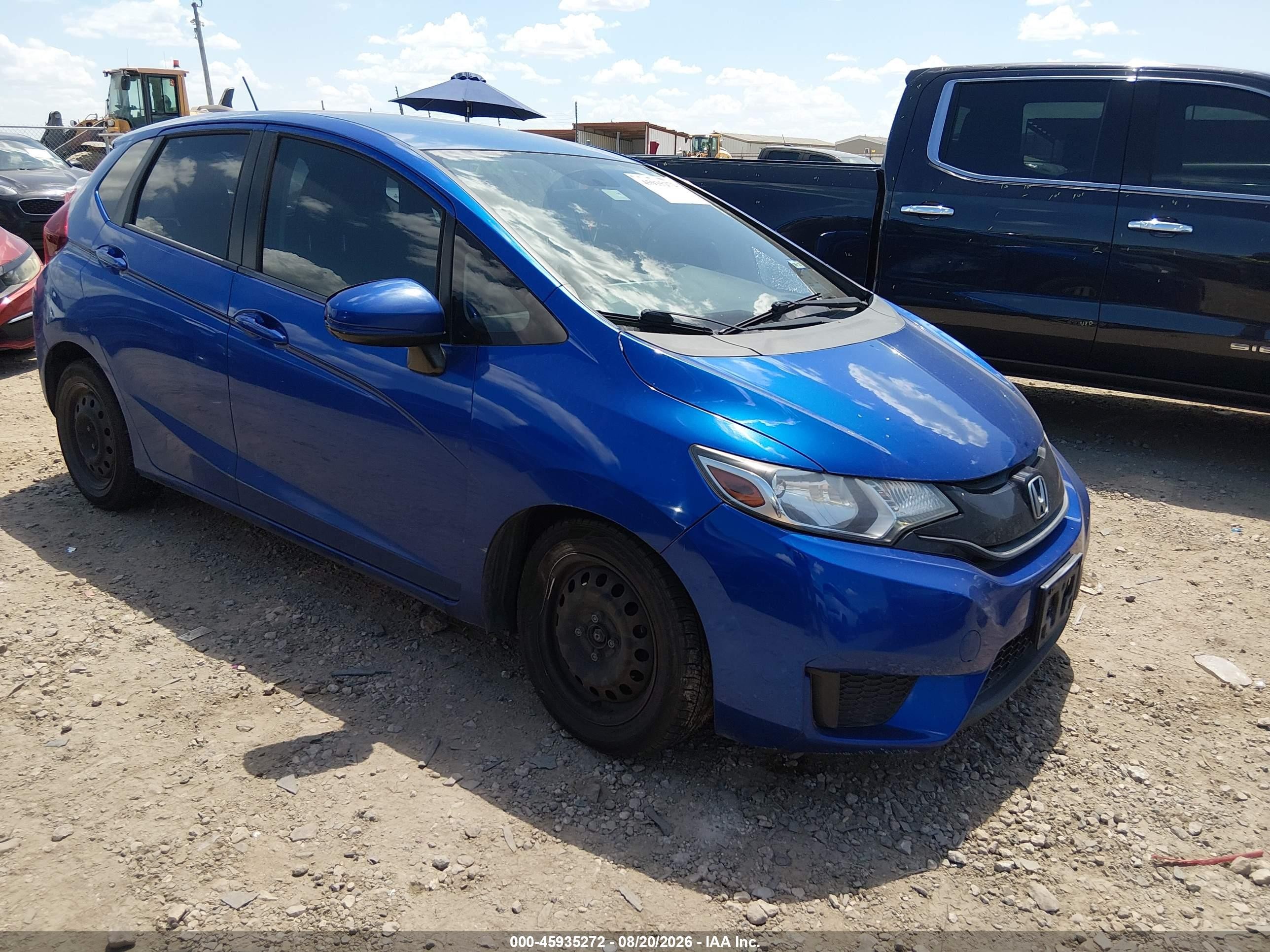 2015 Honda Fit Lx Blue vin: 3HGGK5H51FM780393