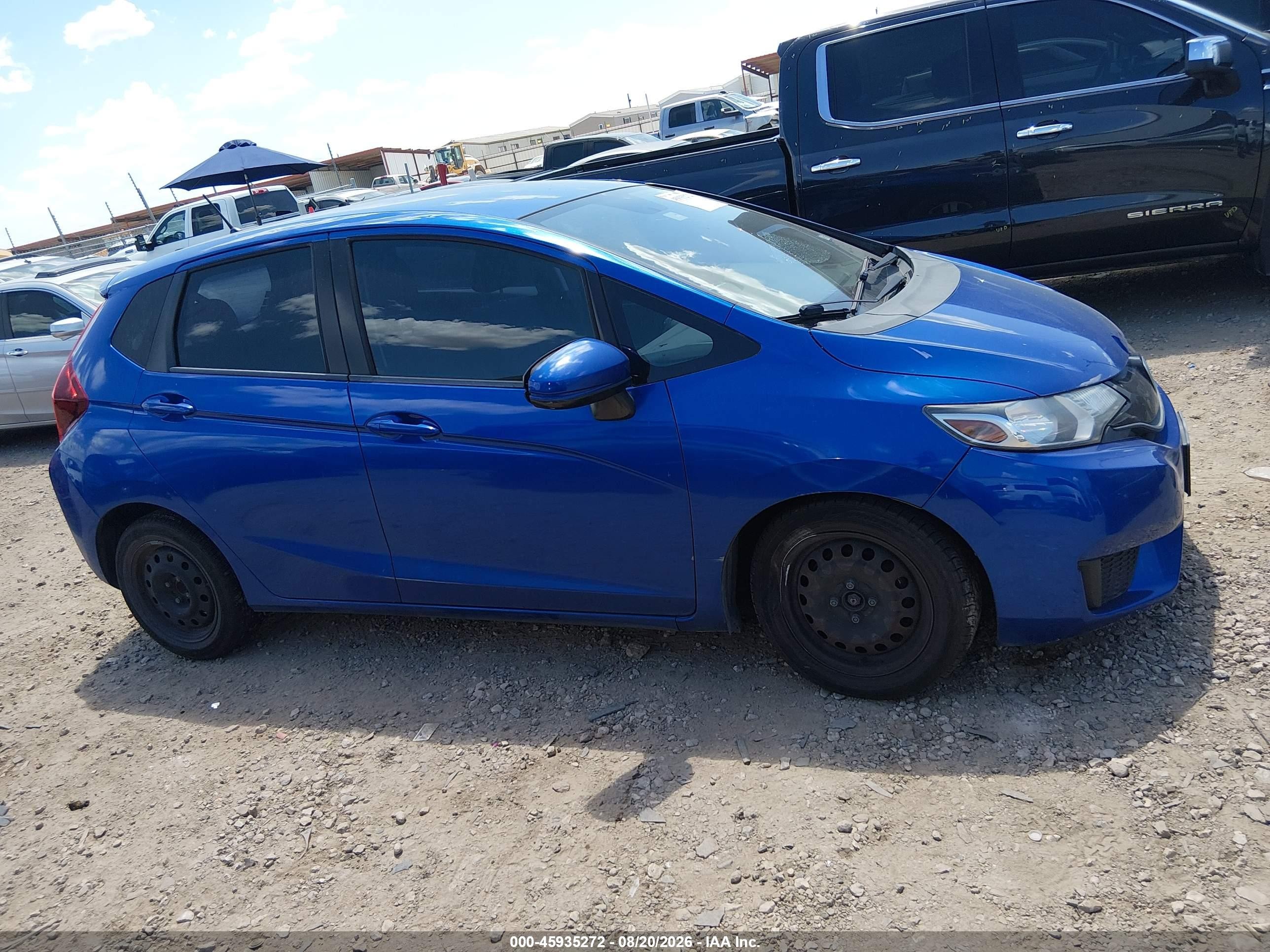 2015 Honda Fit Lx Blue vin: 3HGGK5H51FM780393