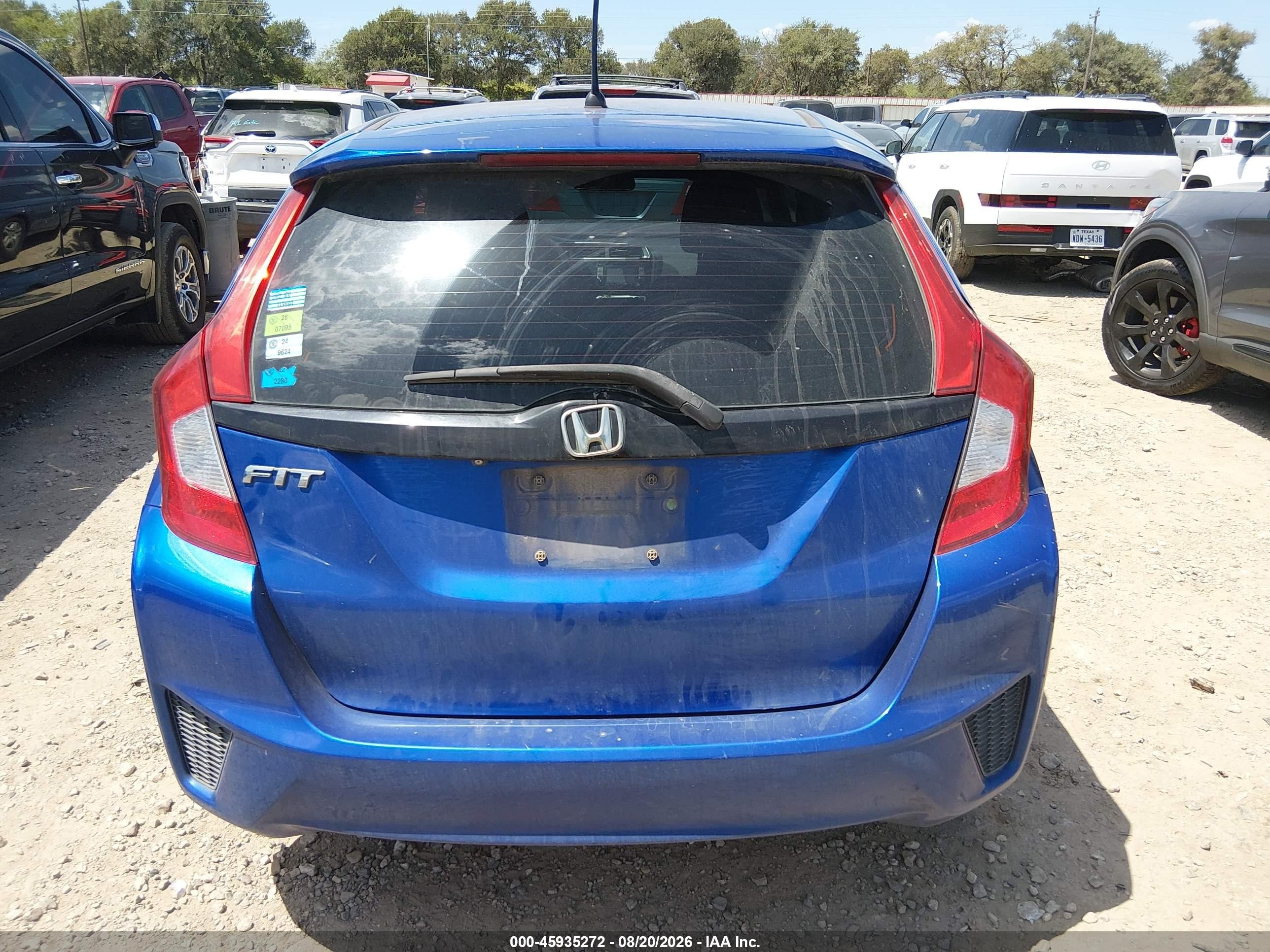2015 Honda Fit Lx Blue vin: 3HGGK5H51FM780393