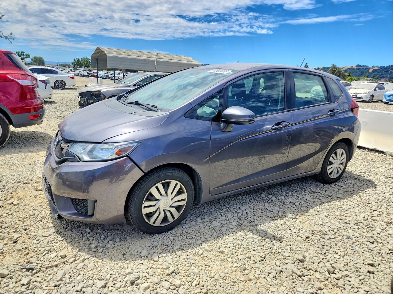 2015 Honda Fit Lx Gray vin: 3HGGK5H51FM784900
