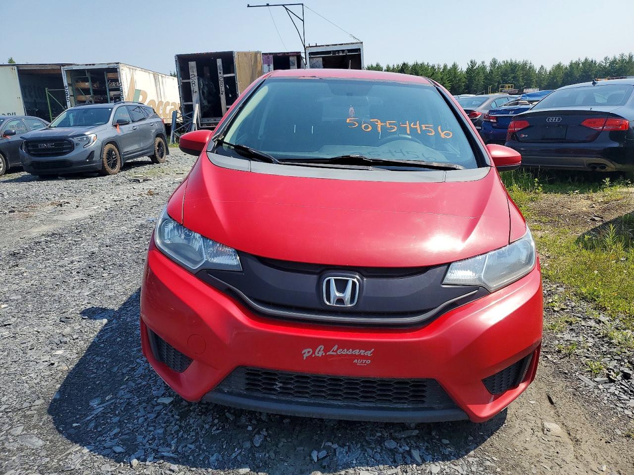 2015 Honda Fit Lx Red vin: 3HGGK5H52FM102123