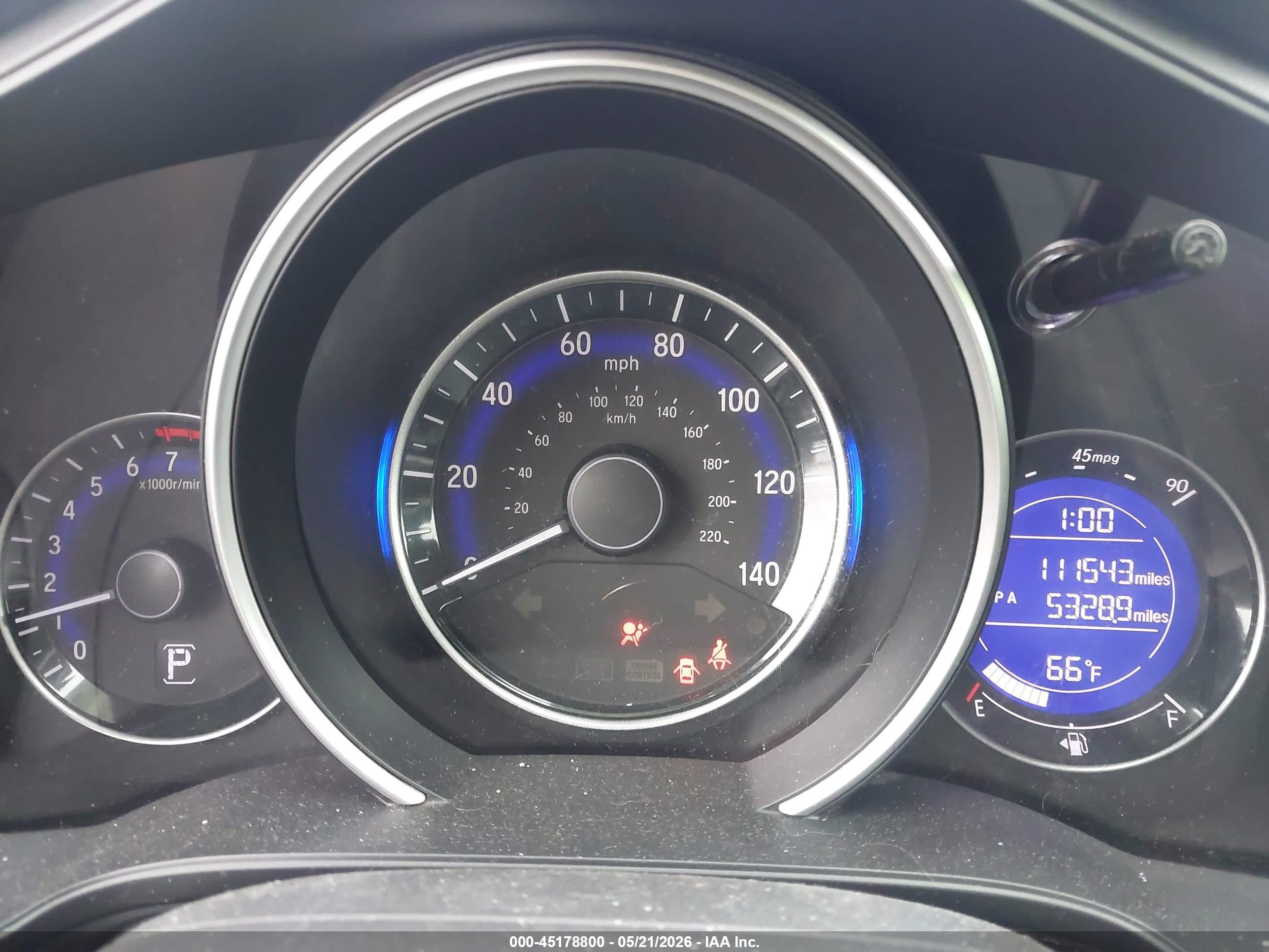 2015 Honda Fit Lx Blue vin: 3HGGK5H52FM758354