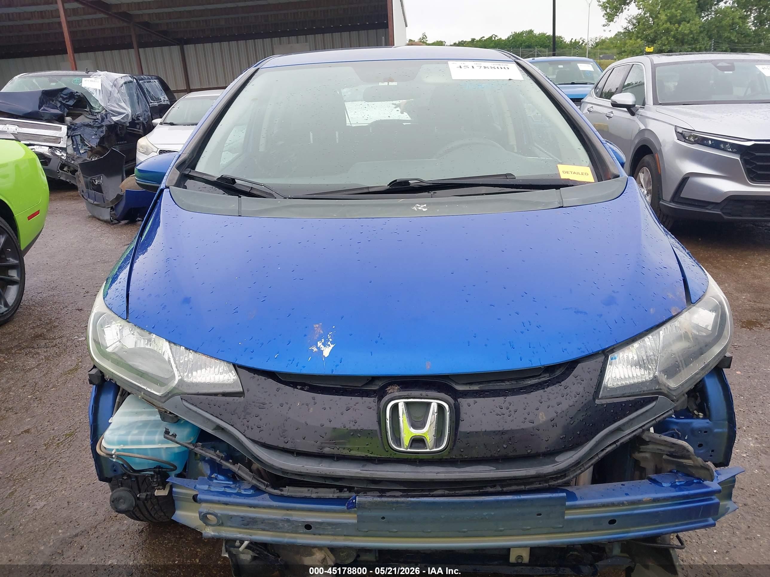 2015 Honda Fit Lx Blue vin: 3HGGK5H52FM758354