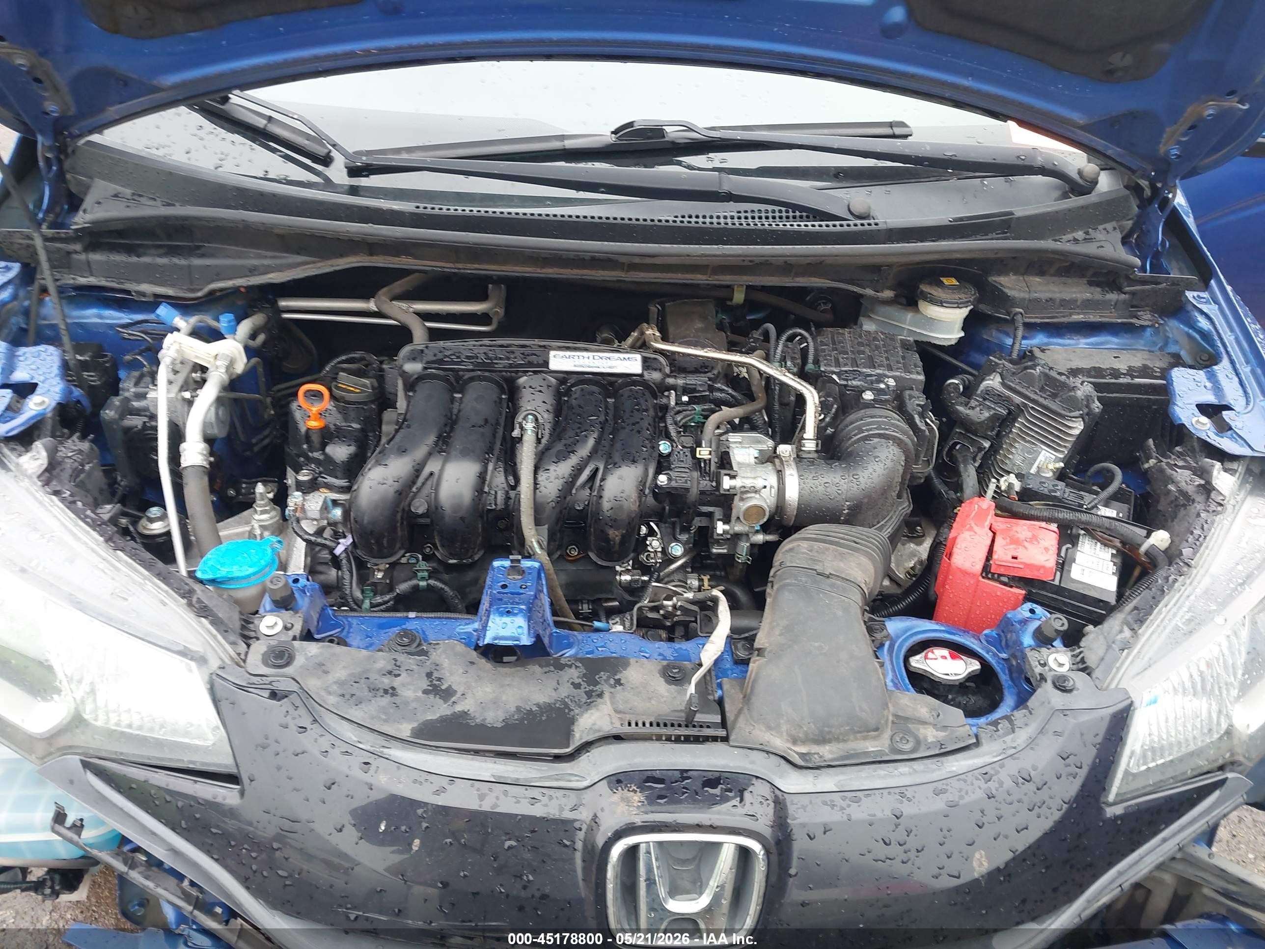 2015 Honda Fit Lx Blue vin: 3HGGK5H52FM758354