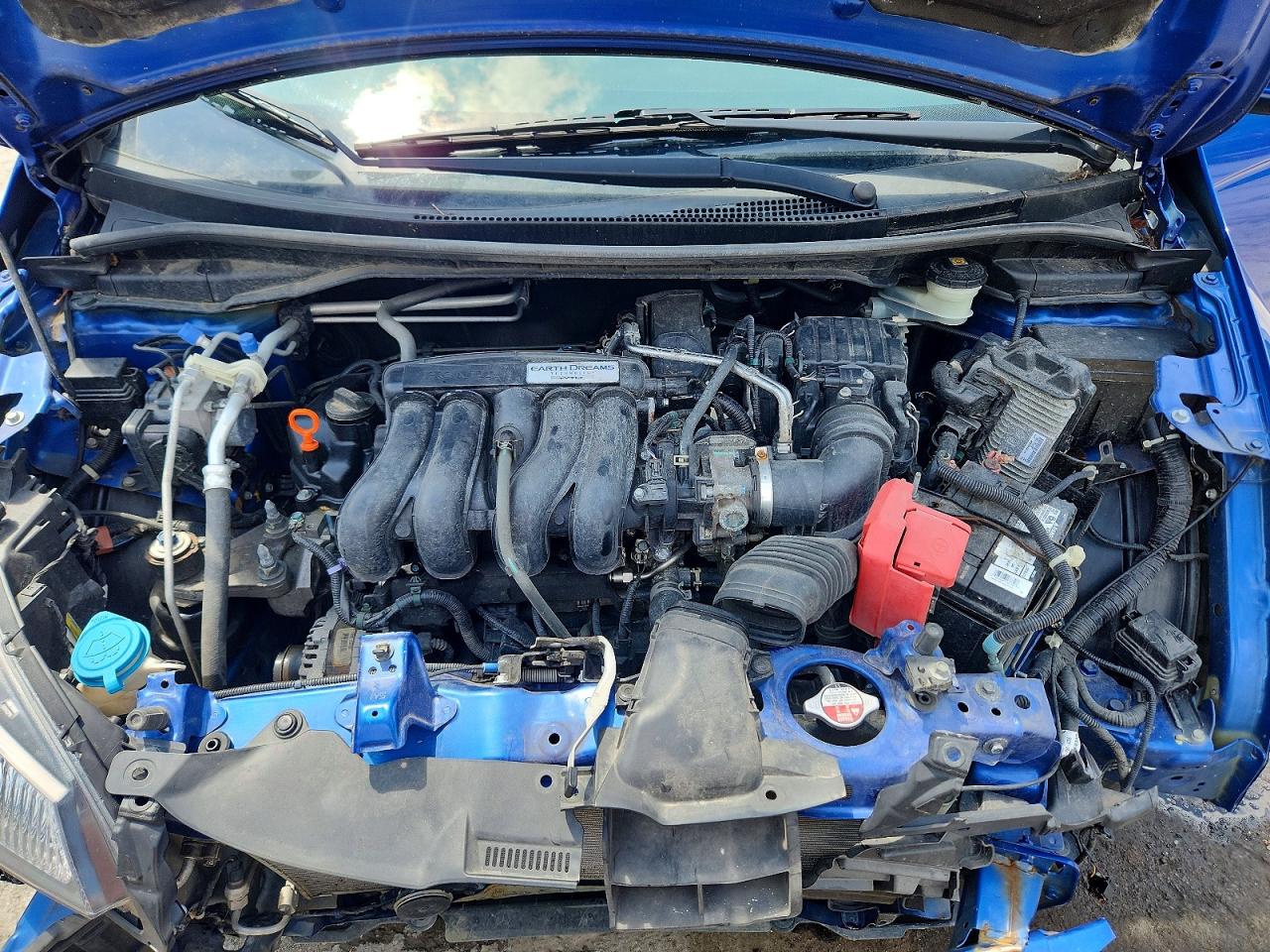 2015 Honda Fit Lx Blue vin: 3HGGK5H52FM758421