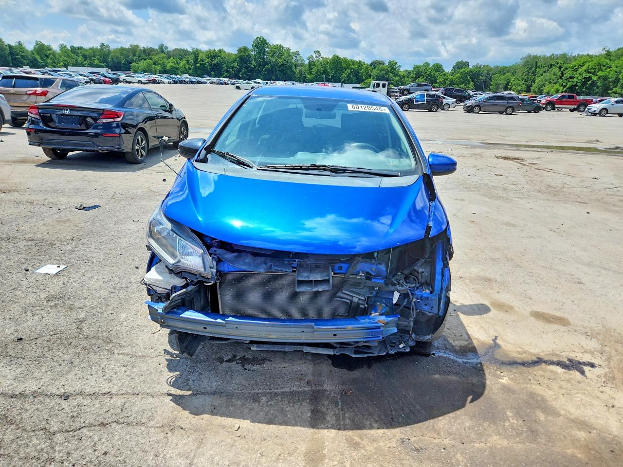2015 Honda Fit Lx Blue vin: 3HGGK5H52FM758421