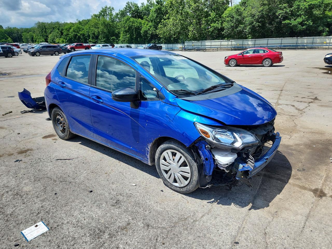 2015 Honda Fit Lx Blue vin: 3HGGK5H52FM758421