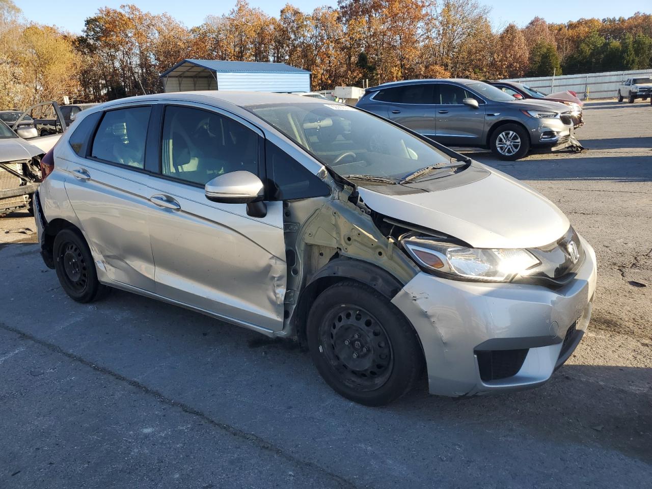 2015 Honda Fit Lx Silver vin: 3HGGK5H52FM768365
