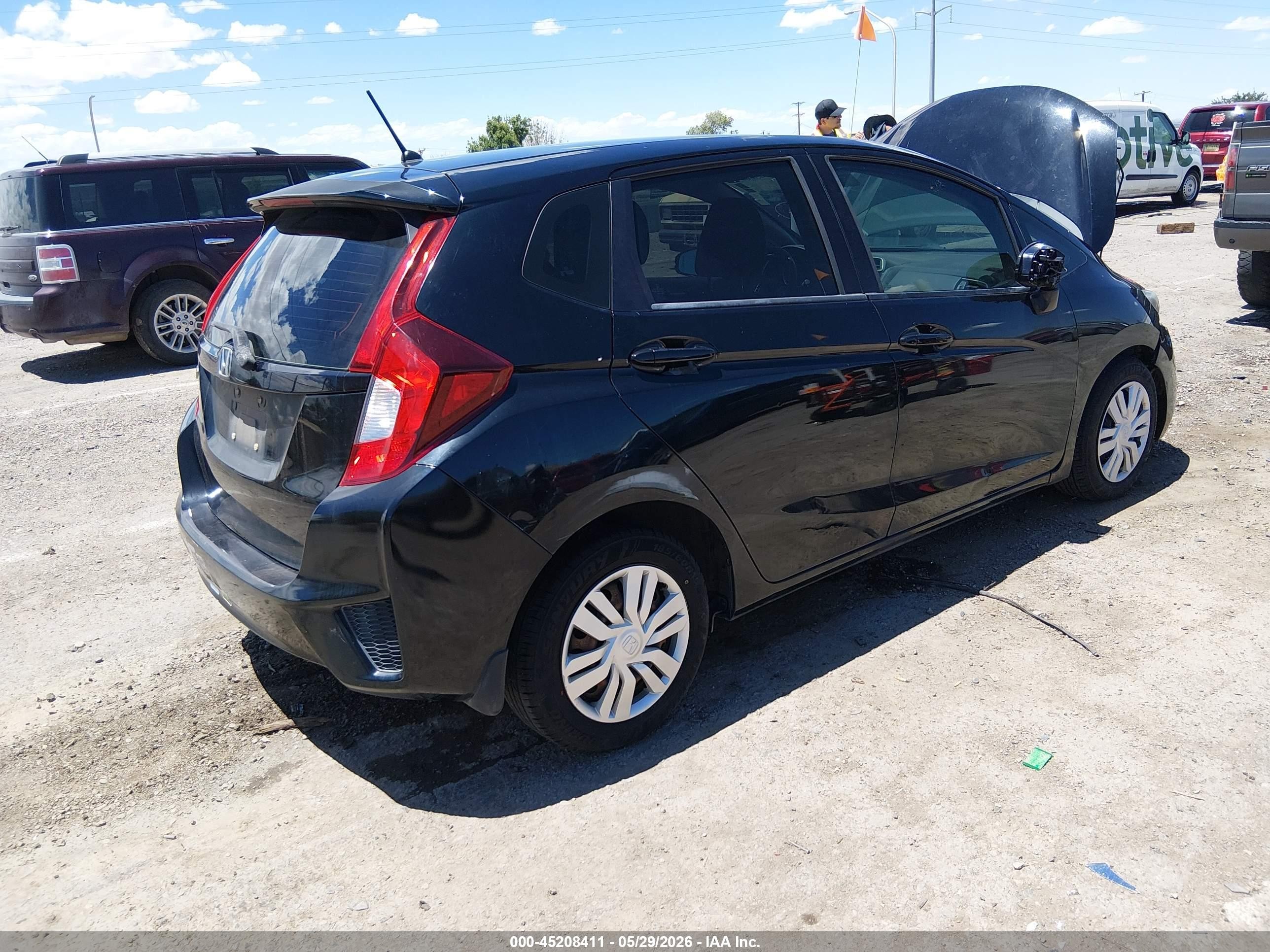 2015 Honda Fit Lx Black vin: 3HGGK5H52FM769029