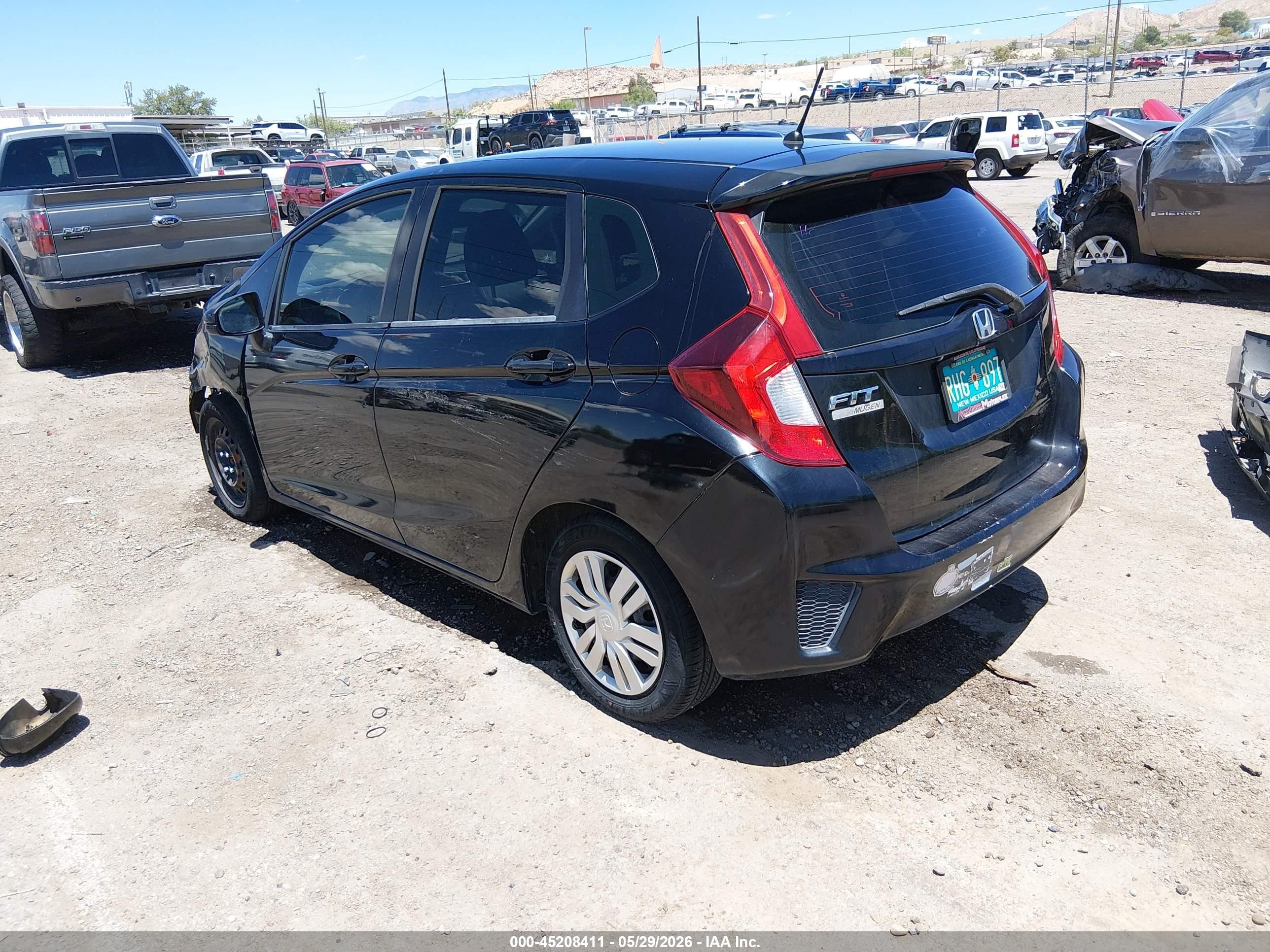 2015 Honda Fit Lx Black vin: 3HGGK5H52FM769029