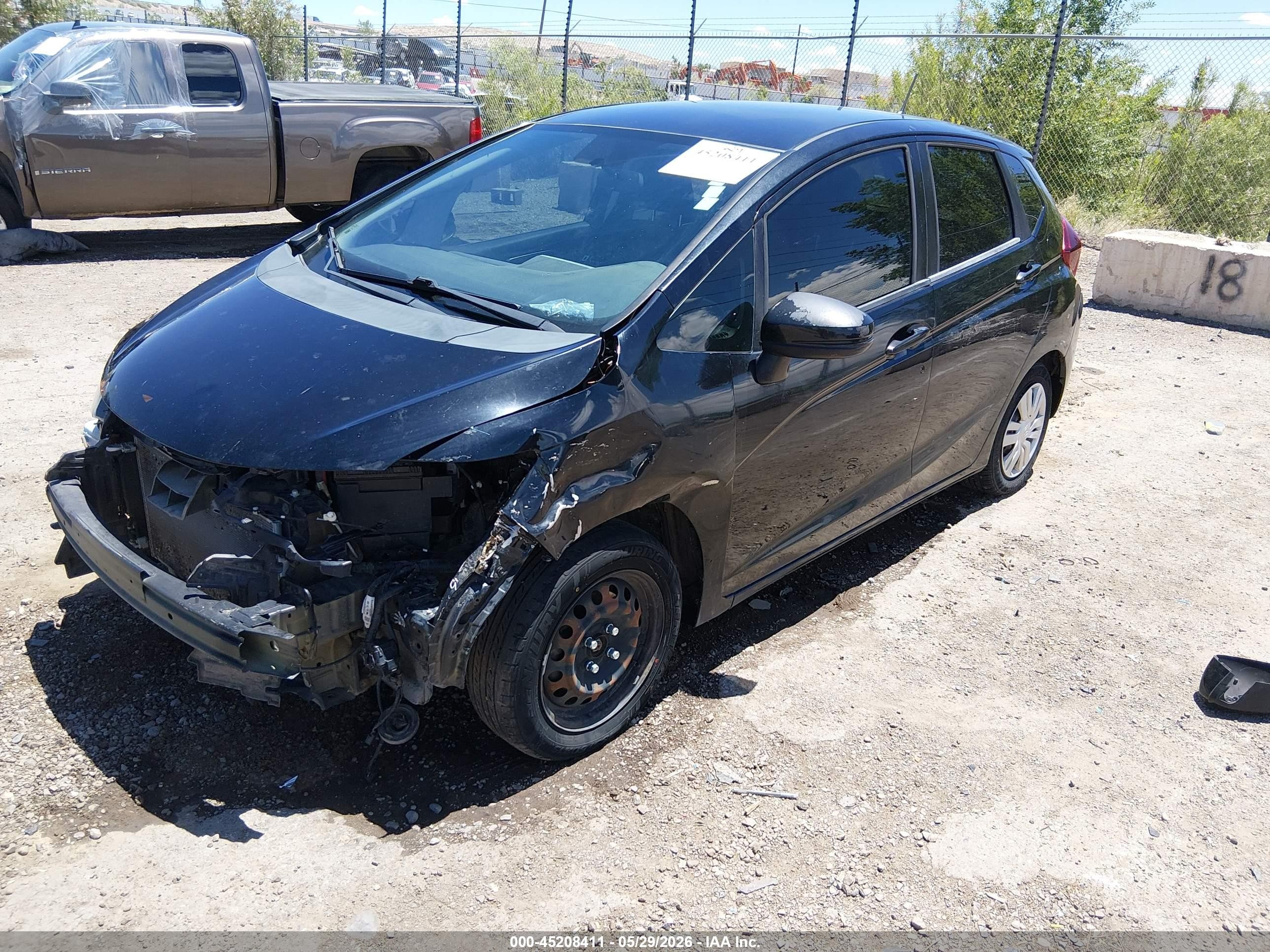 2015 Honda Fit Lx Black vin: 3HGGK5H52FM769029