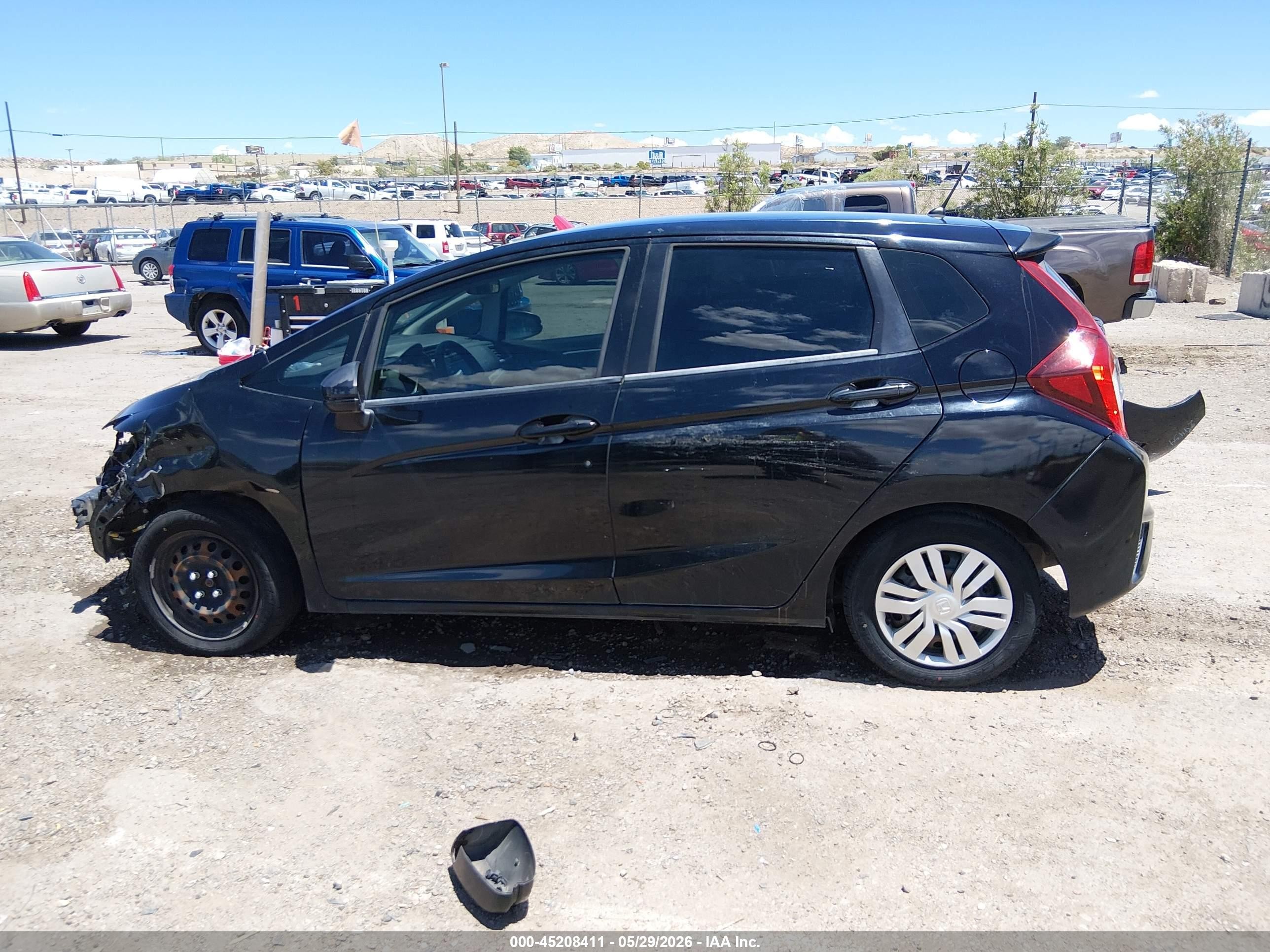 2015 Honda Fit Lx Black vin: 3HGGK5H52FM769029