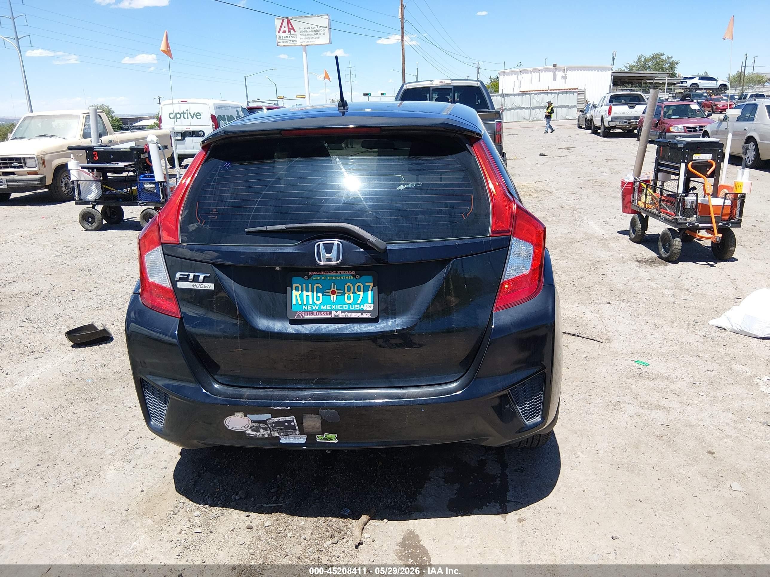 2015 Honda Fit Lx Black vin: 3HGGK5H52FM769029