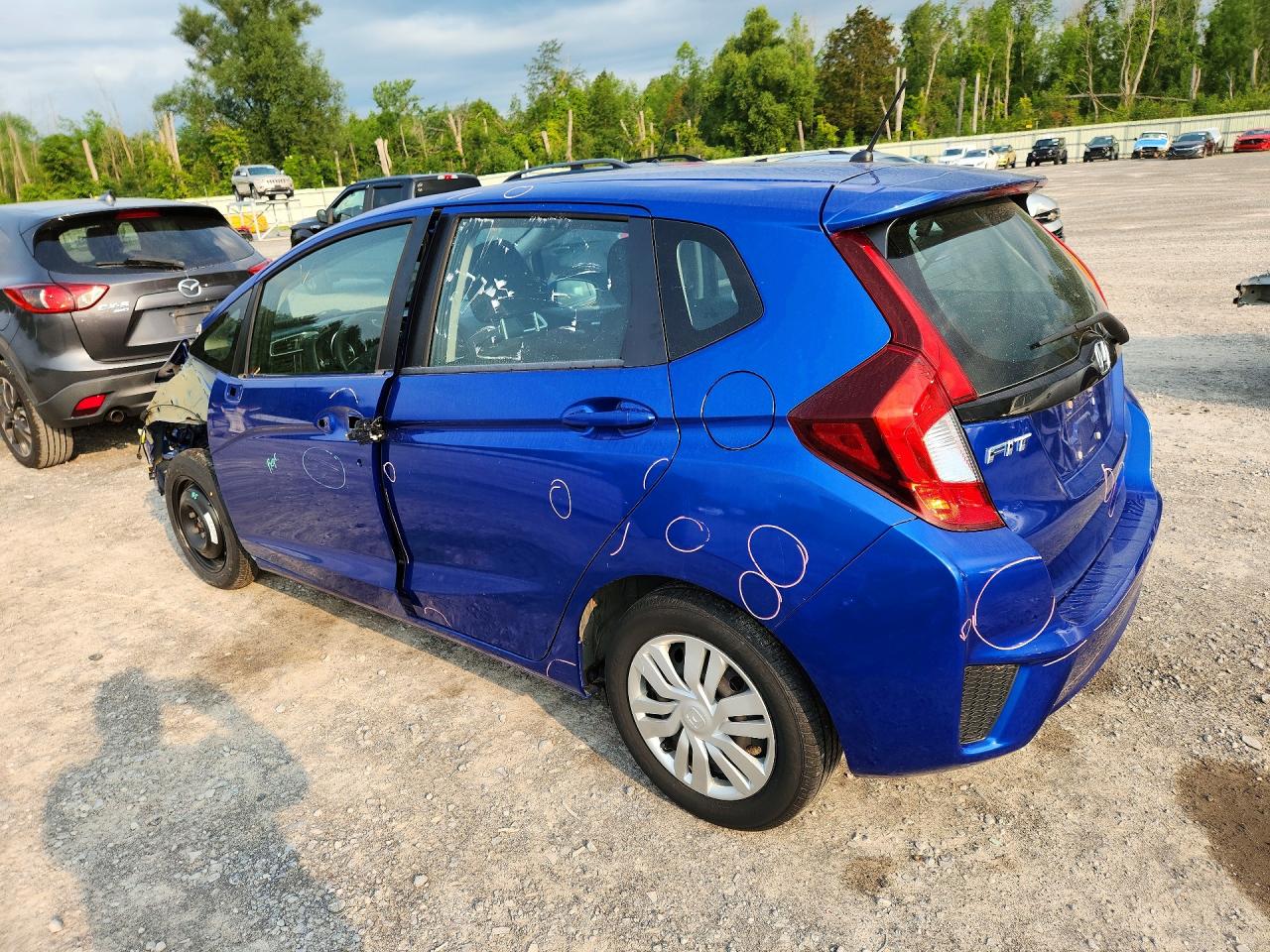 2015 Honda Fit Lx Blue vin: 3HGGK5H52FM786073