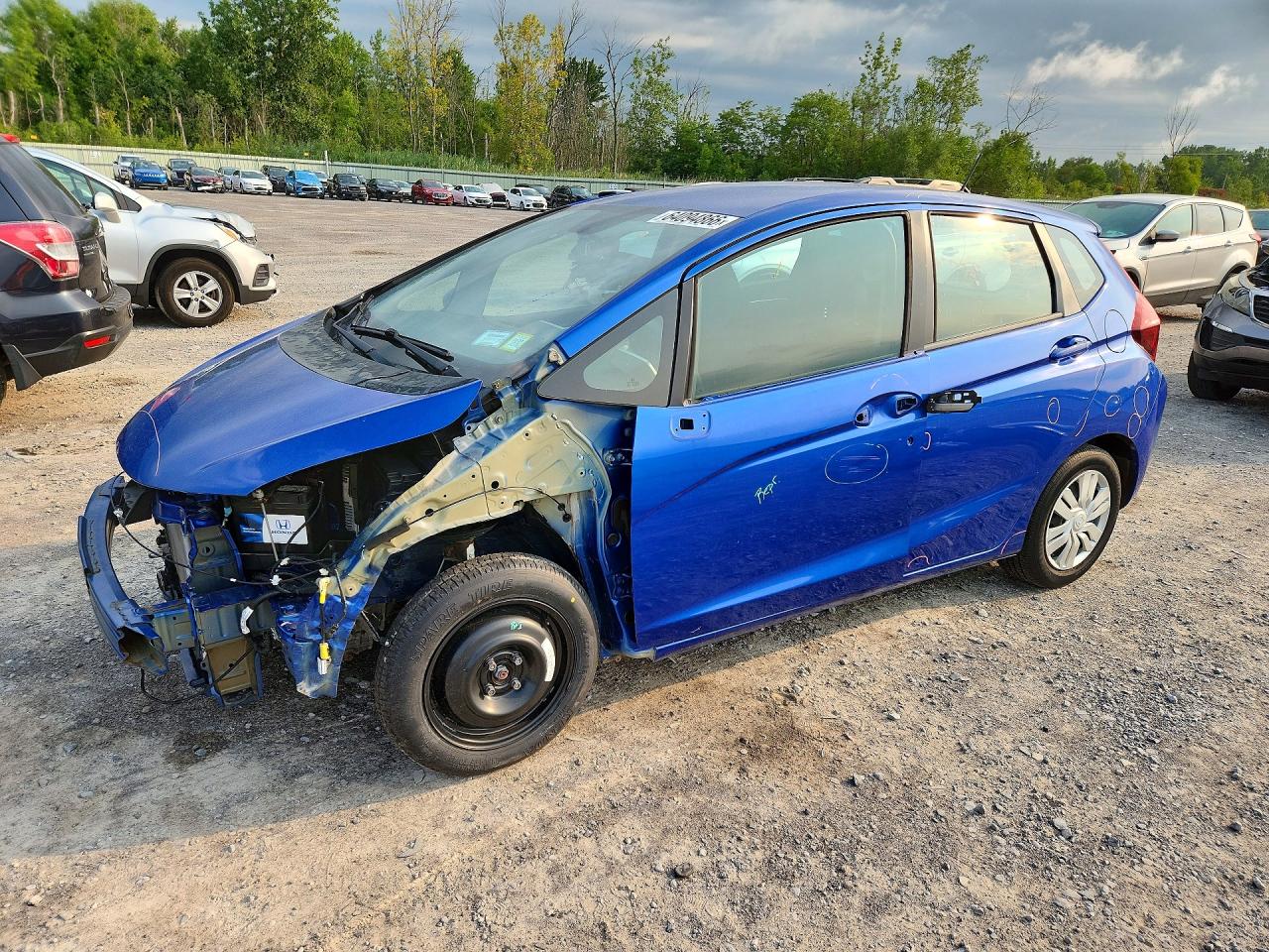 2015 Honda Fit Lx Blue vin: 3HGGK5H52FM786073