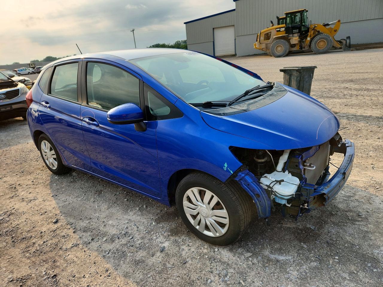 2015 Honda Fit Lx Blue vin: 3HGGK5H52FM786073