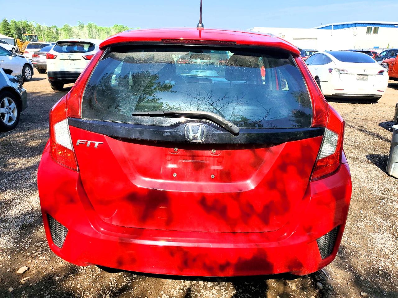 2015 Honda Fit Lx Red vin: 3HGGK5H53FM112126