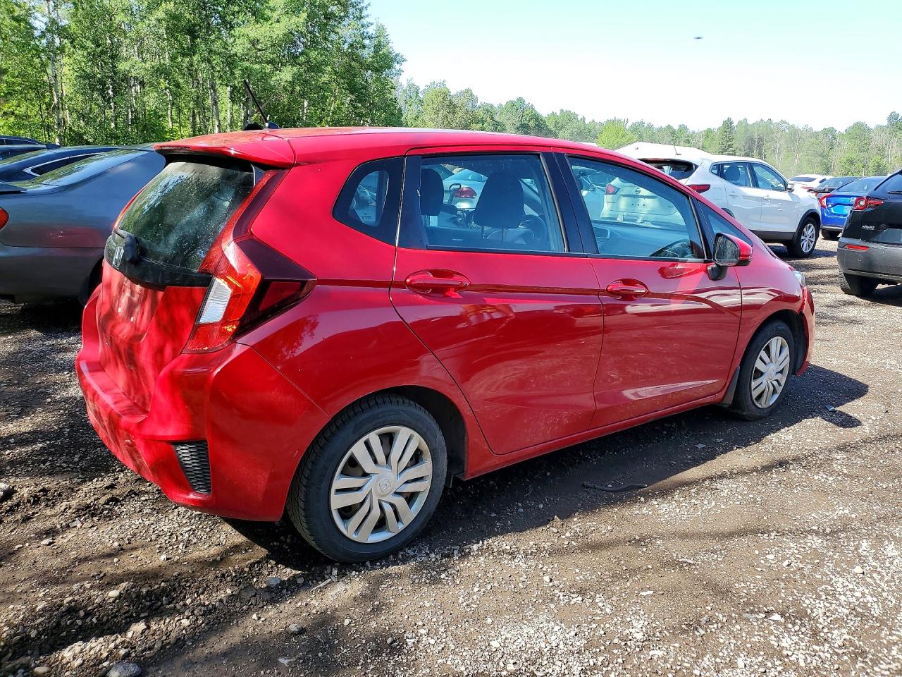 2015 Honda Fit Lx Red vin: 3HGGK5H53FM112126