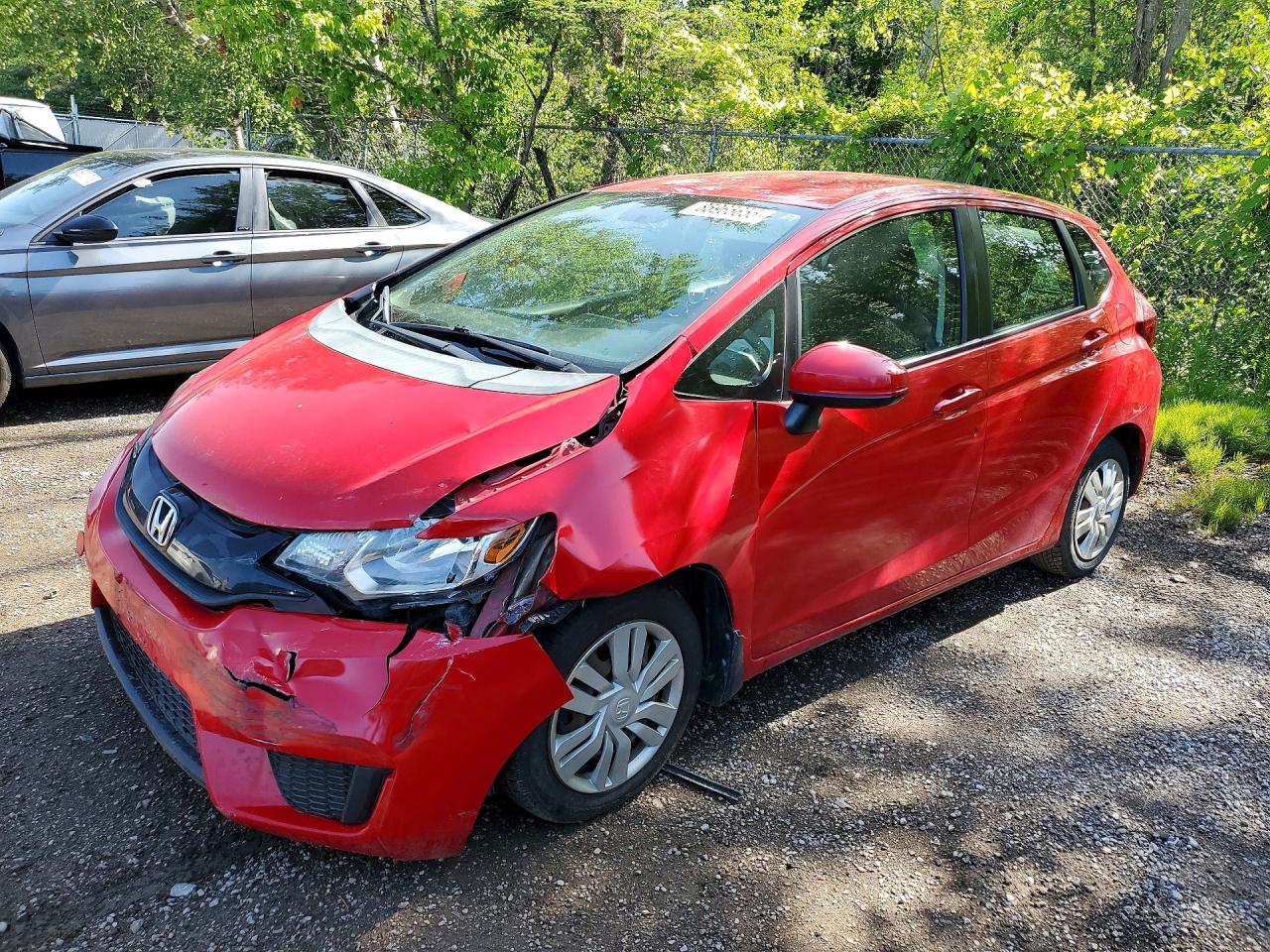 2015 Honda Fit Lx Red vin: 3HGGK5H53FM112126