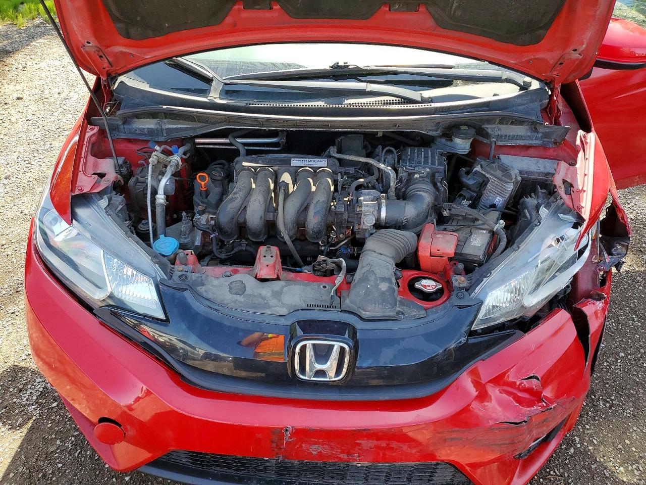 2015 Honda Fit Lx Red vin: 3HGGK5H53FM112126