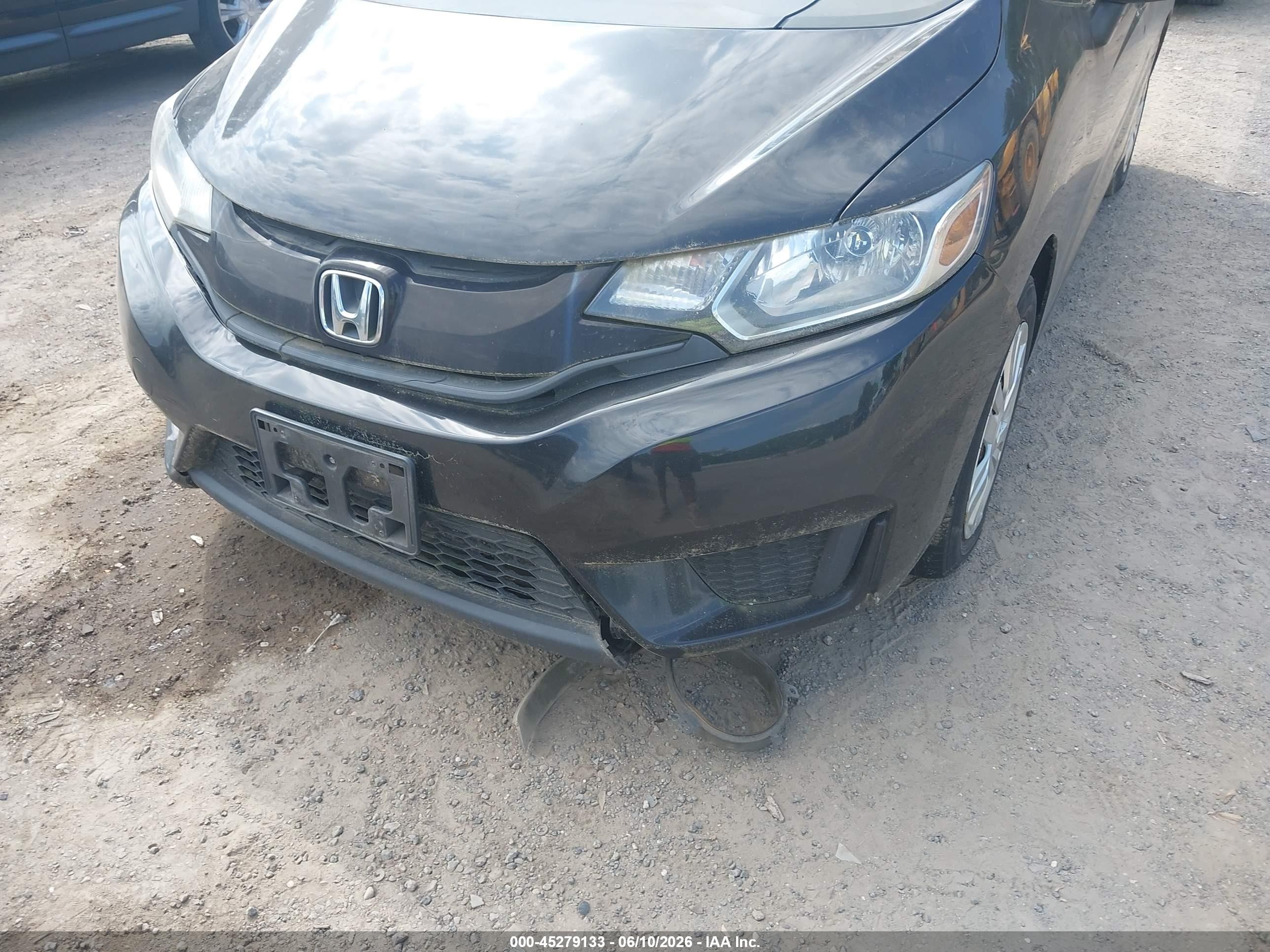 2015 Honda Fit Lx Черный vin: 3HGGK5H53FM744060