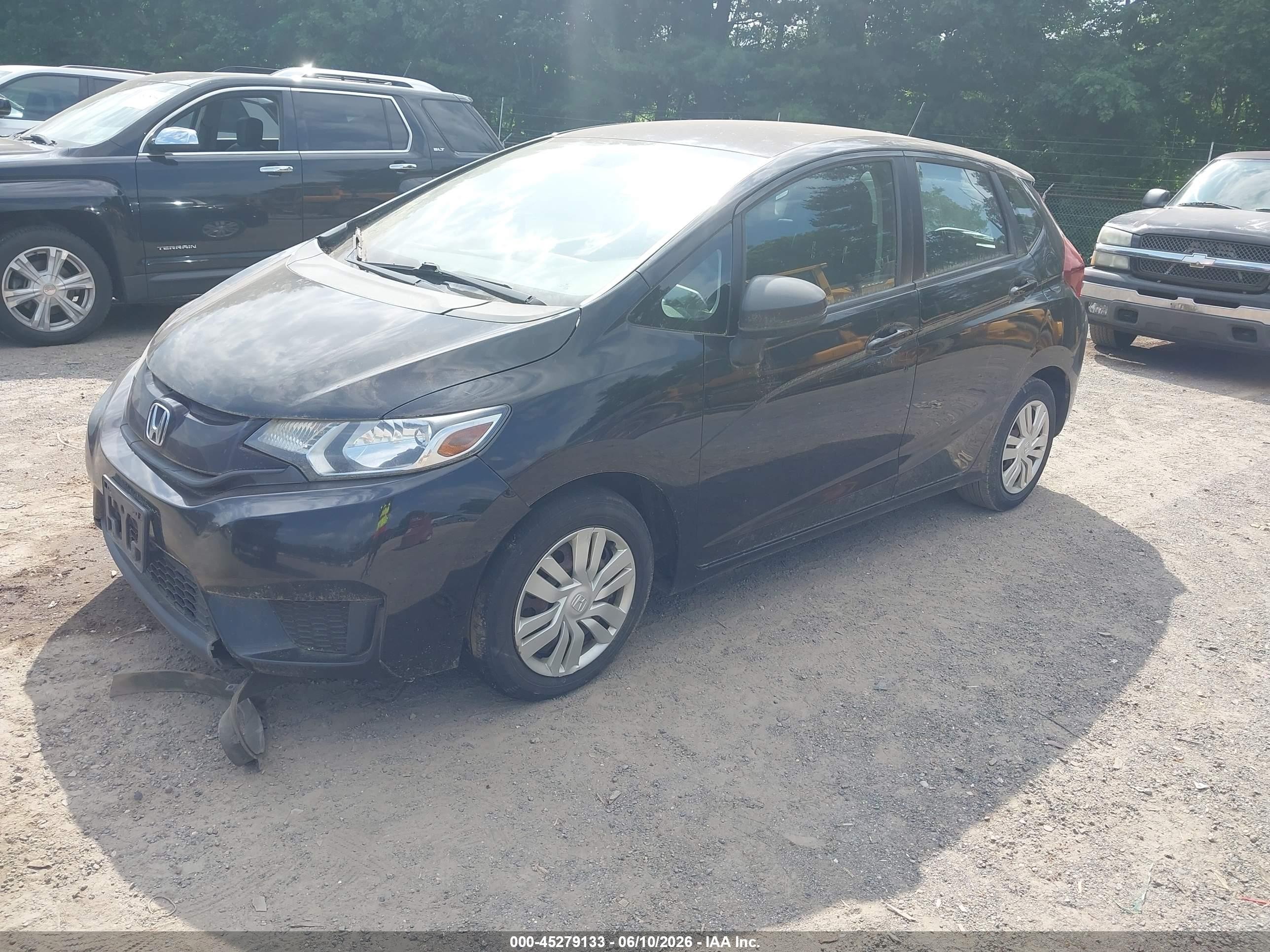 2015 Honda Fit Lx Черный vin: 3HGGK5H53FM744060