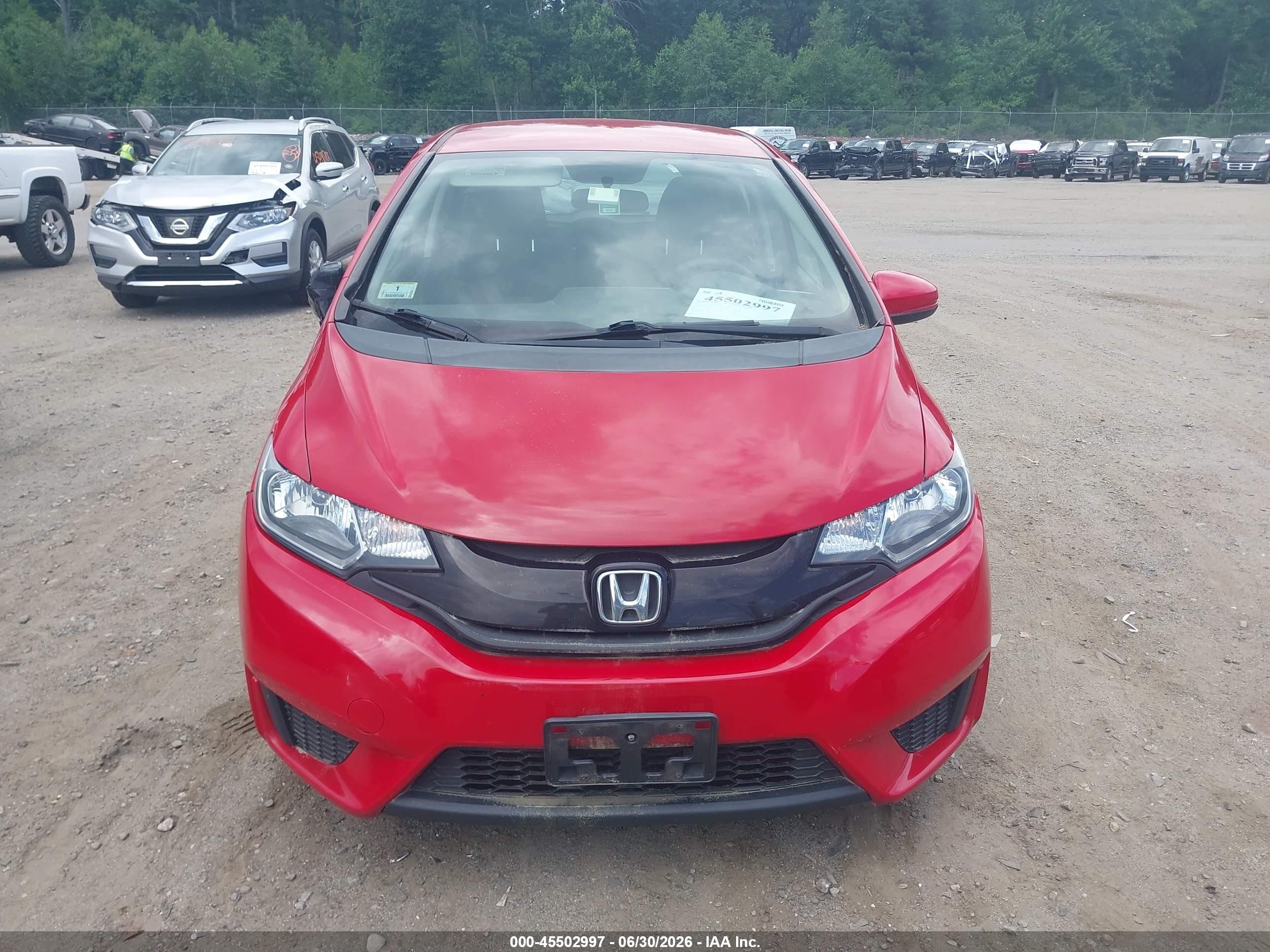2015 Honda Fit Lx Red vin: 3HGGK5H53FM785384