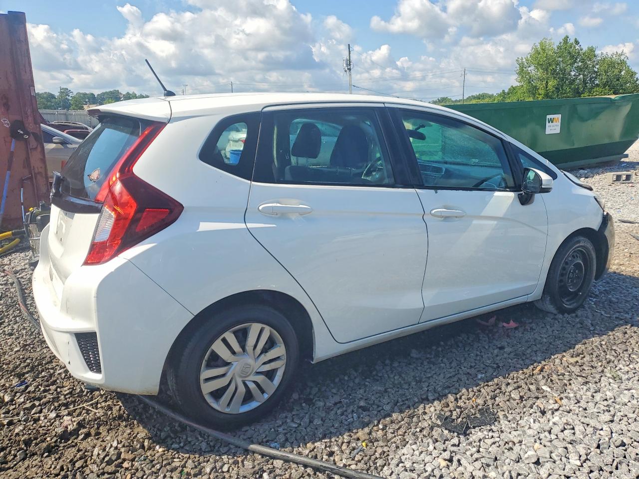 2015 Honda Fit Lx White vin: 3HGGK5H54FM721984