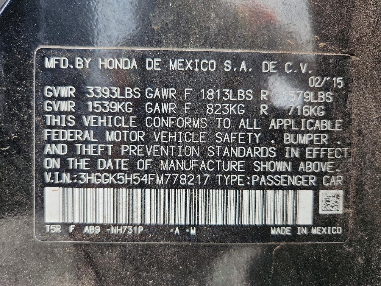 2015 Honda Fit Lx Black vin: 3HGGK5H54FM778217