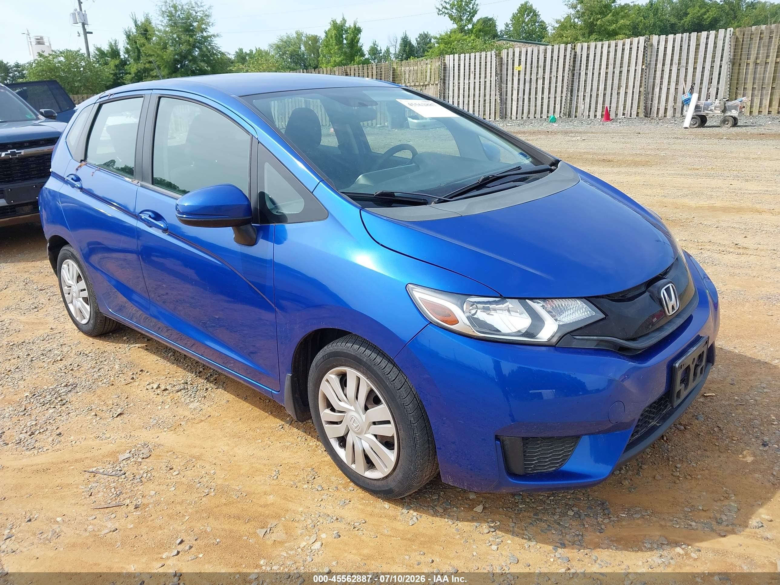 2015 Honda Fit Lx Синий vin: 3HGGK5H55FM735389