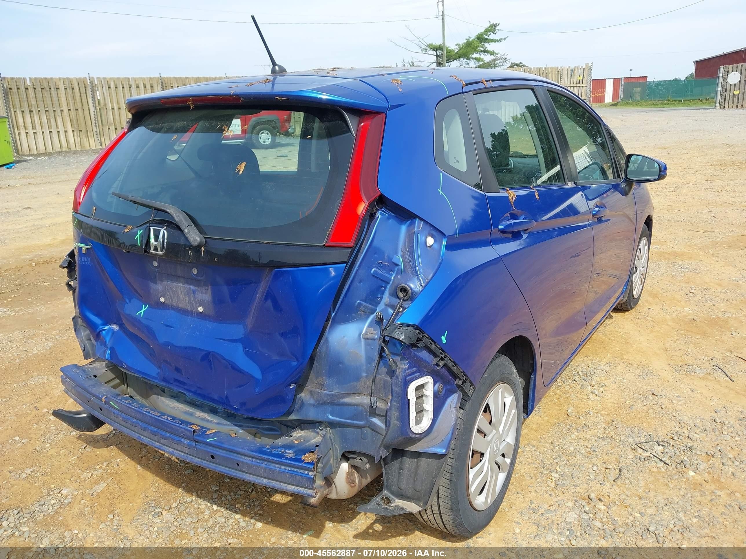 2015 Honda Fit Lx Синий vin: 3HGGK5H55FM735389