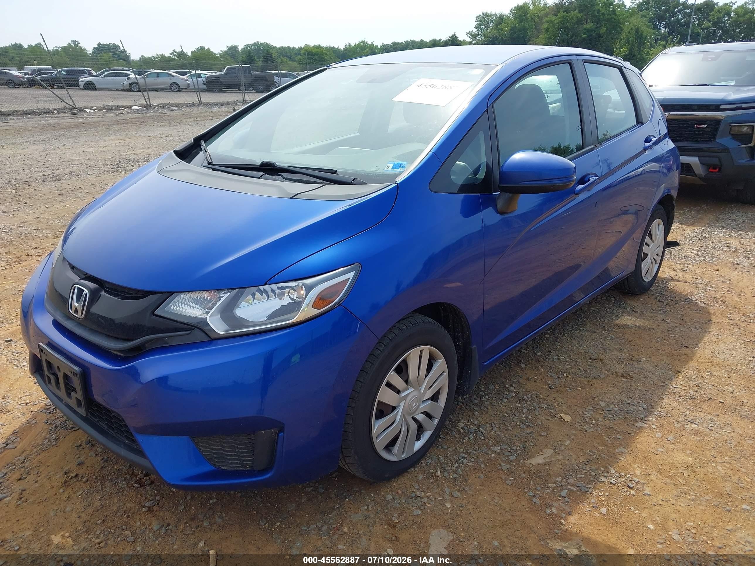 2015 Honda Fit Lx Синий vin: 3HGGK5H55FM735389