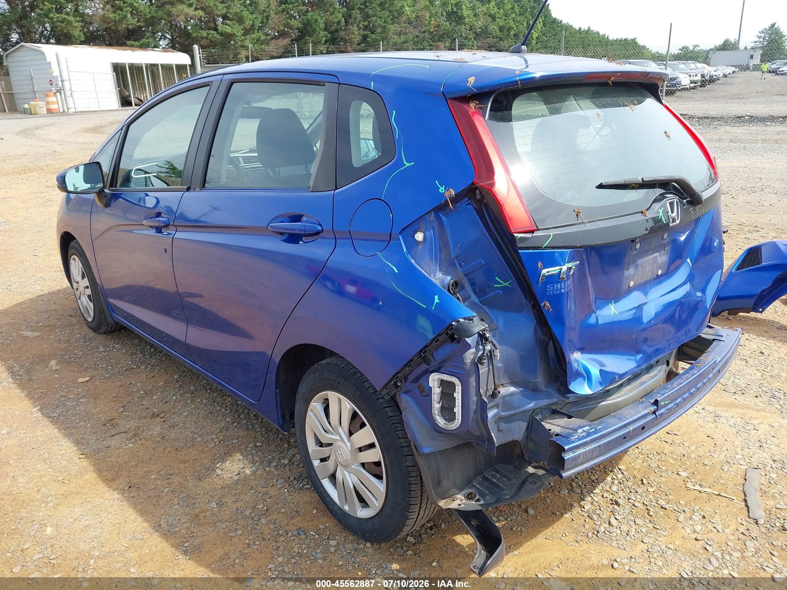 2015 Honda Fit Lx Синий vin: 3HGGK5H55FM735389
