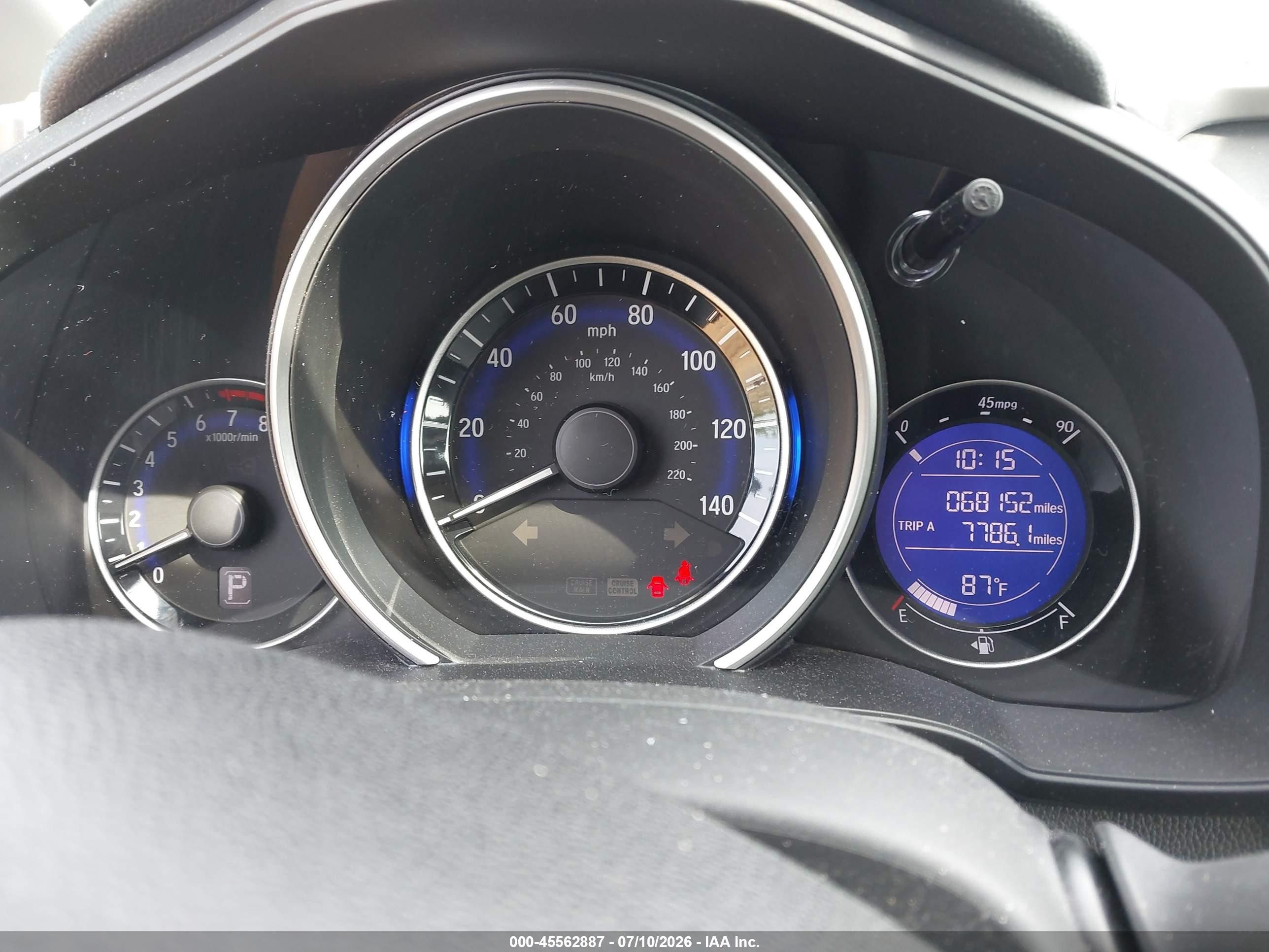 2015 Honda Fit Lx Синий vin: 3HGGK5H55FM735389