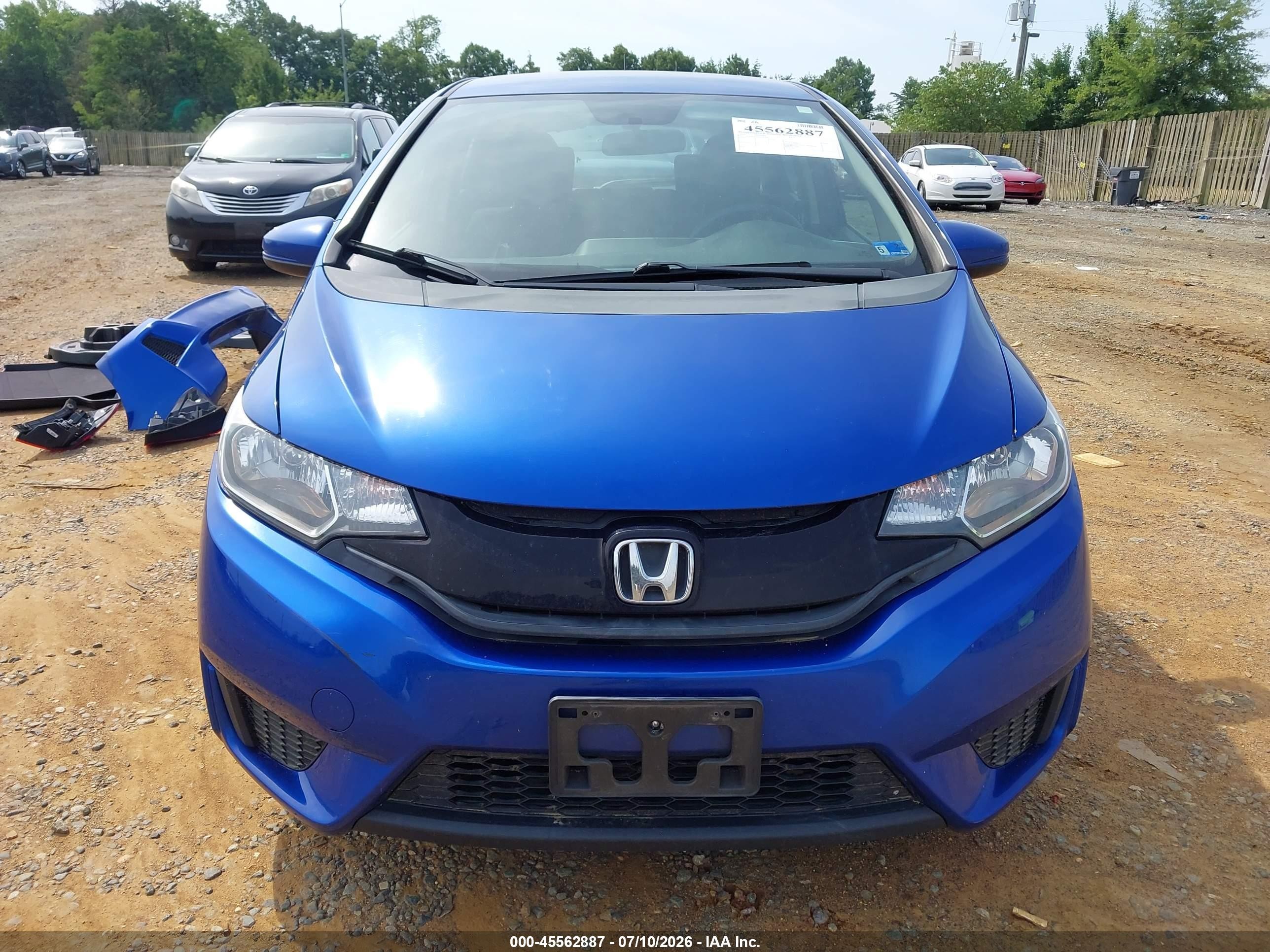 2015 Honda Fit Lx Синий vin: 3HGGK5H55FM735389