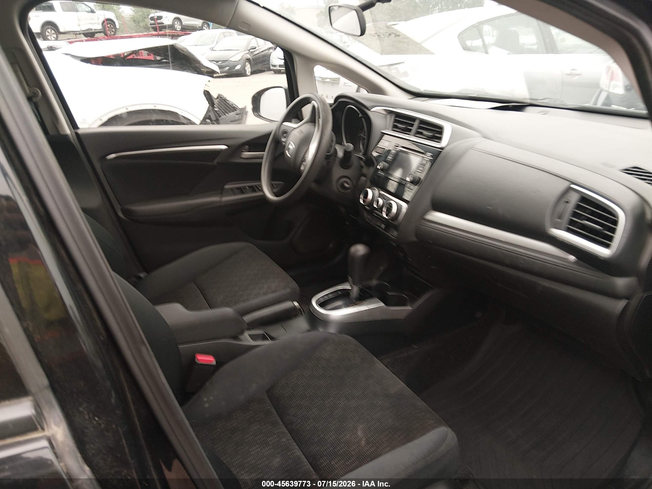 2015 Honda Fit Lx Black vin: 3HGGK5H55FM736980