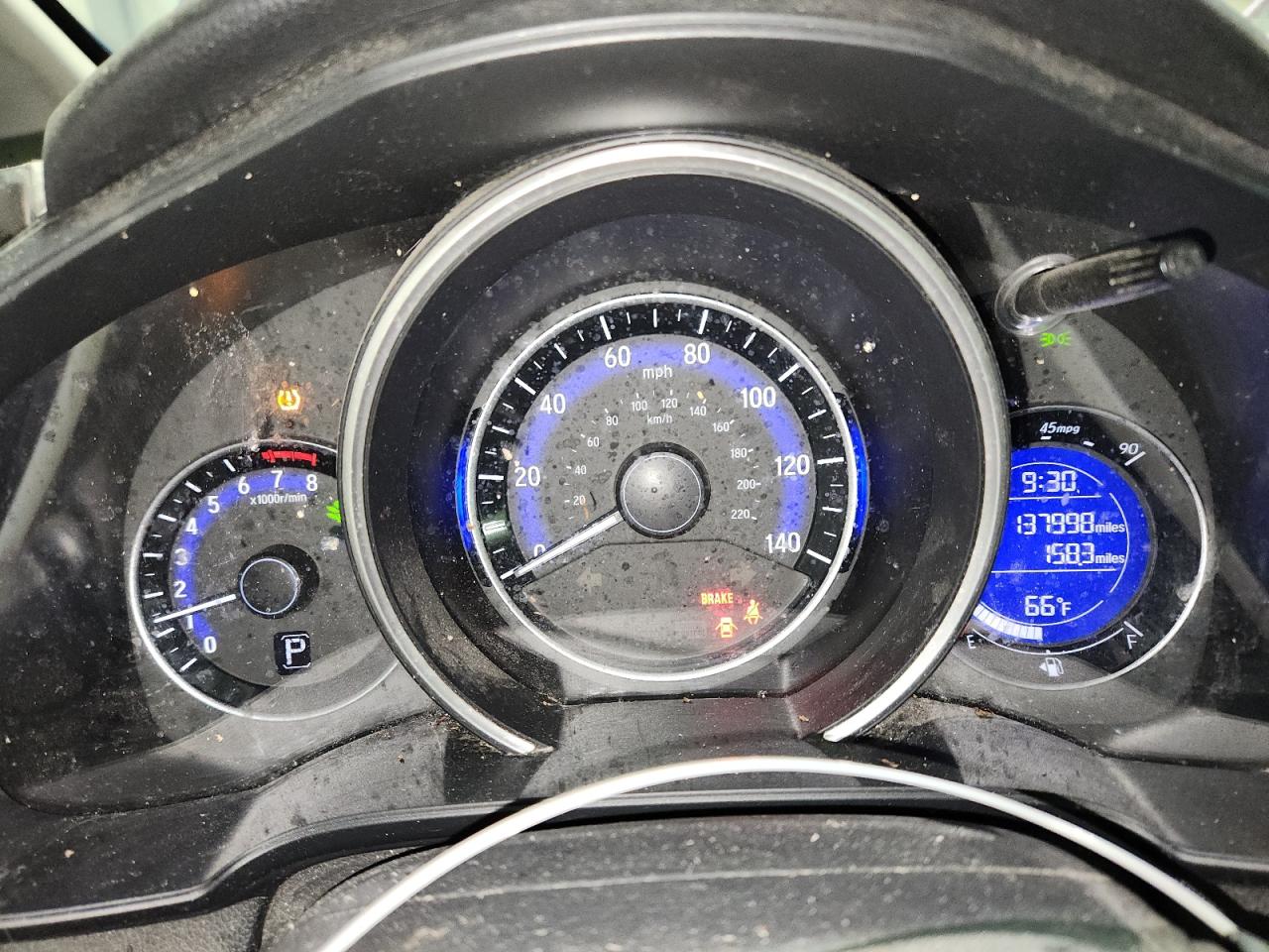 2015 Honda Fit Lx Blue vin: 3HGGK5H55FM786696 Damage: Warning Light - Brakes, On, Unacceptable