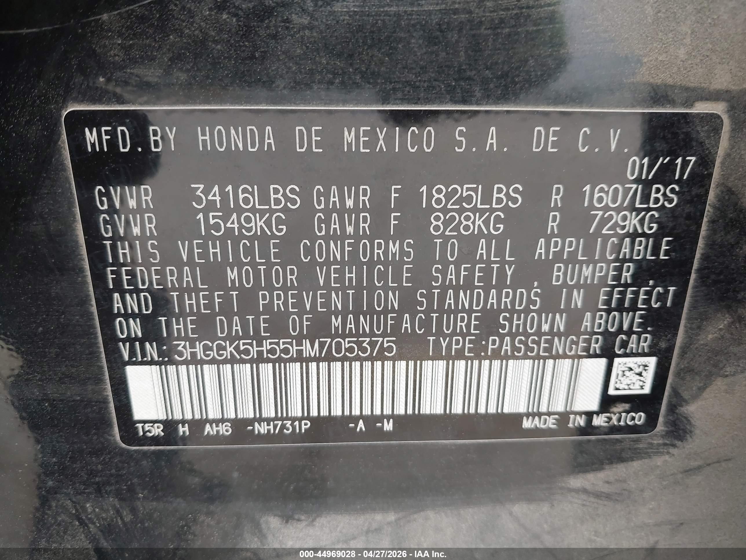 2017 Honda Fit Lx Black vin: 3HGGK5H55HM705375