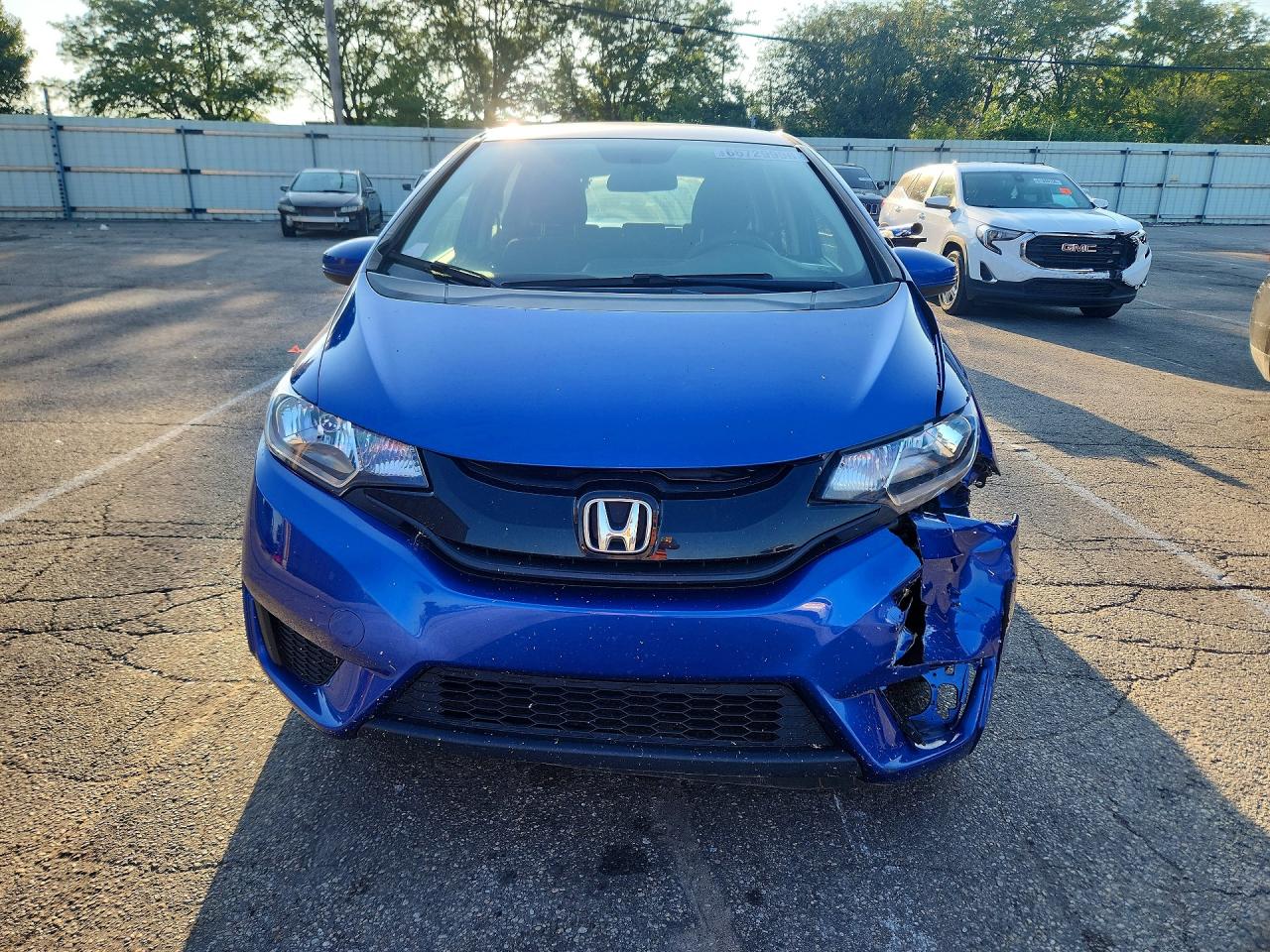 2015 Honda Fit Lx Blue vin: 3HGGK5H56FM771849
